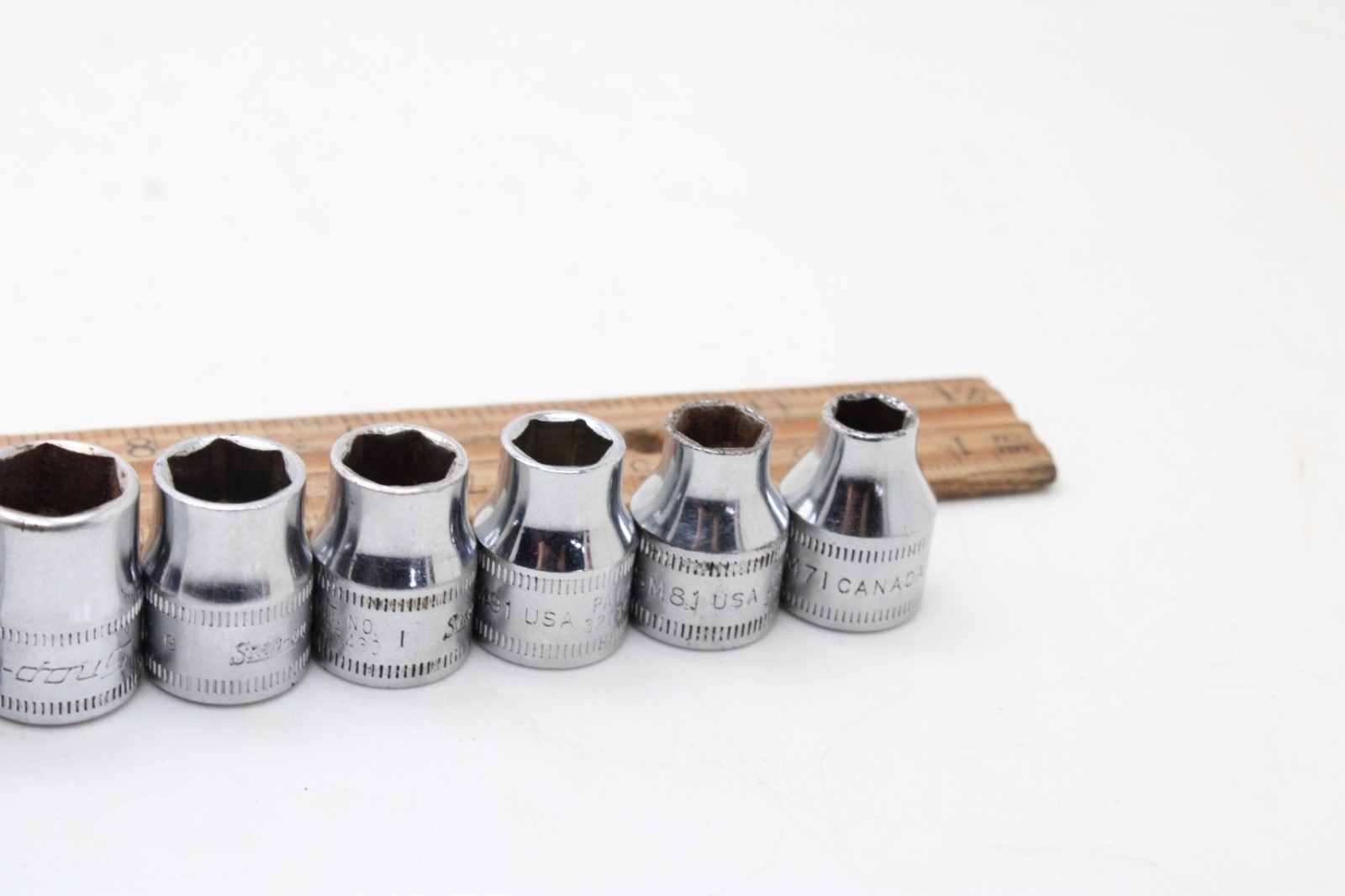 Snap-on 212FSMY 7-19mm 3/8″ Drive 6 Point 13 Piece Metric Chrome Socket Set USA