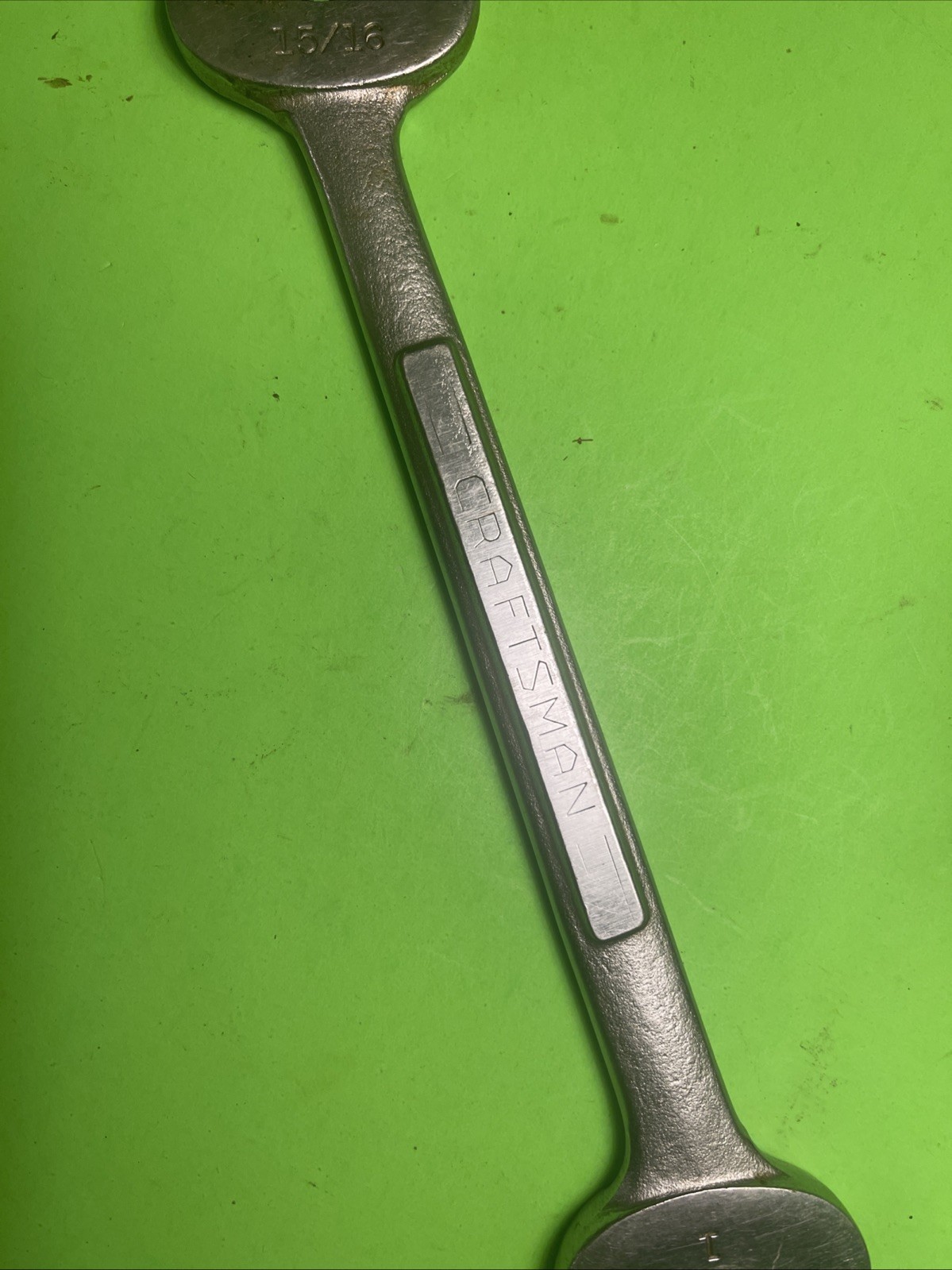 Craftsman 15/16” x 1” =V= Double Open End Combination Wrench USA Vintage