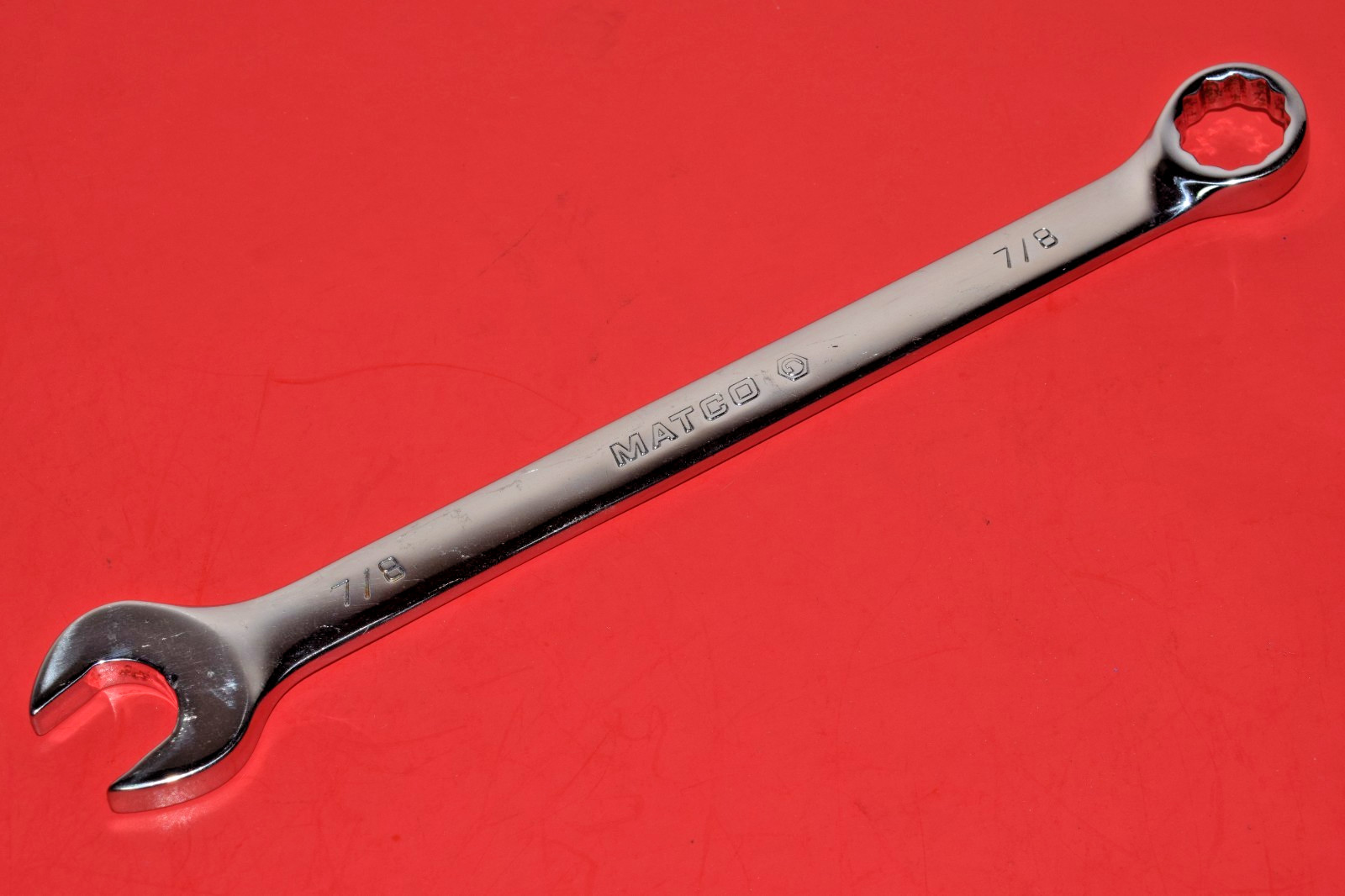 NICE MATCO SAE 7/8″ LONG Combination 12-Point Box Head Open End Wrench MCL282