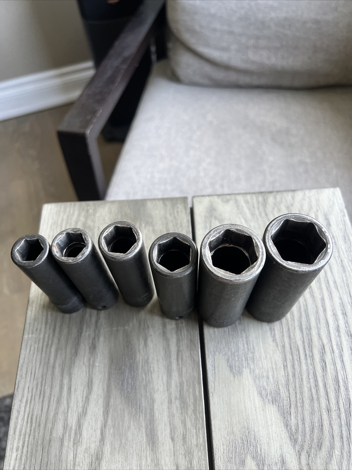 SNAP-ON TOOLS 1/2″ Drive 6-Point SAE Deep Impact Socket SET USA 6pcs SIM