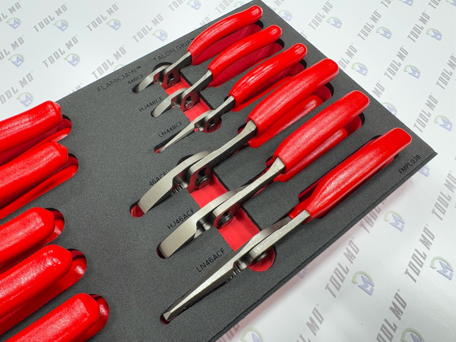 Snap-on Tools USA NEW RED 12pc Master Slip Joint Pliers Foam Set PLSJ1200FR