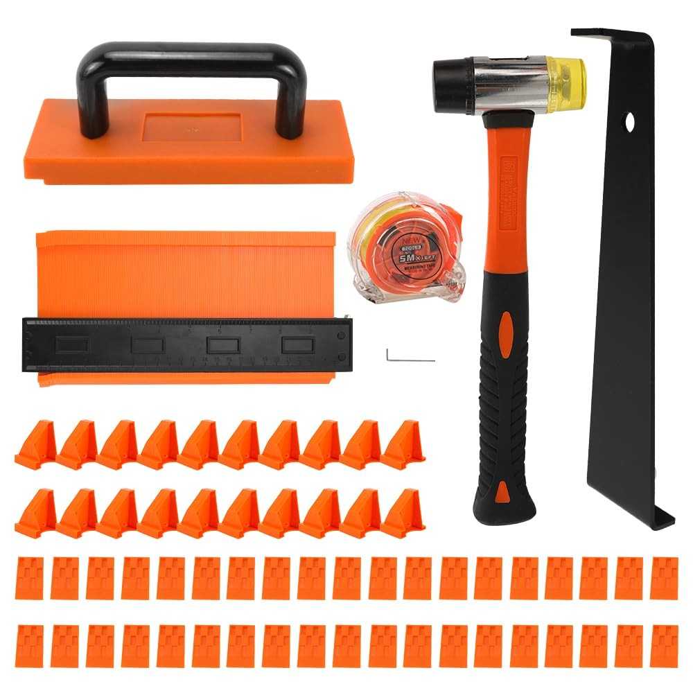 CNQLIS Laminate Flooring Tools, 65 Pieces lvp Installation kit with 60 Spacer…