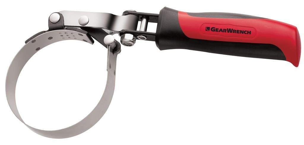 GEARWRENCH Large Pro Swivoil Filter Wrench – 10 x 8 x 1.5 inches, Black & Red