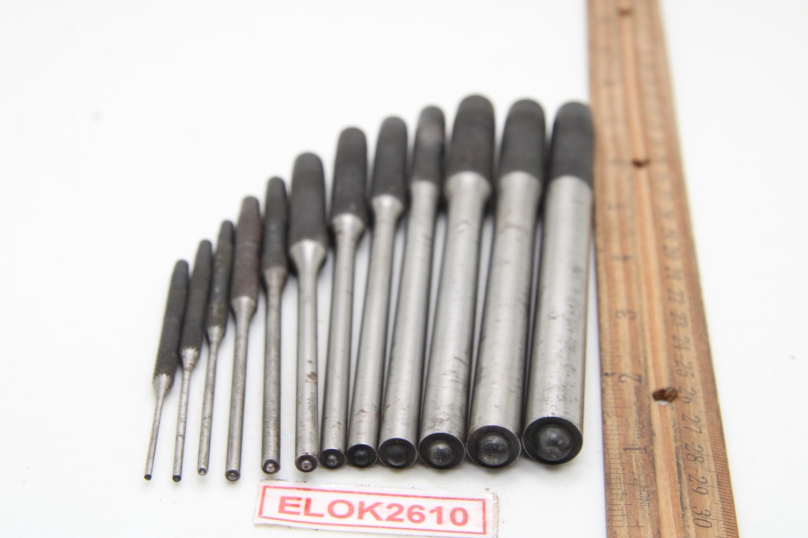 Snap-On PPR712K 1/16″ – 1/2″ 12 Piece Roll Pin Punch Set COMPLETE