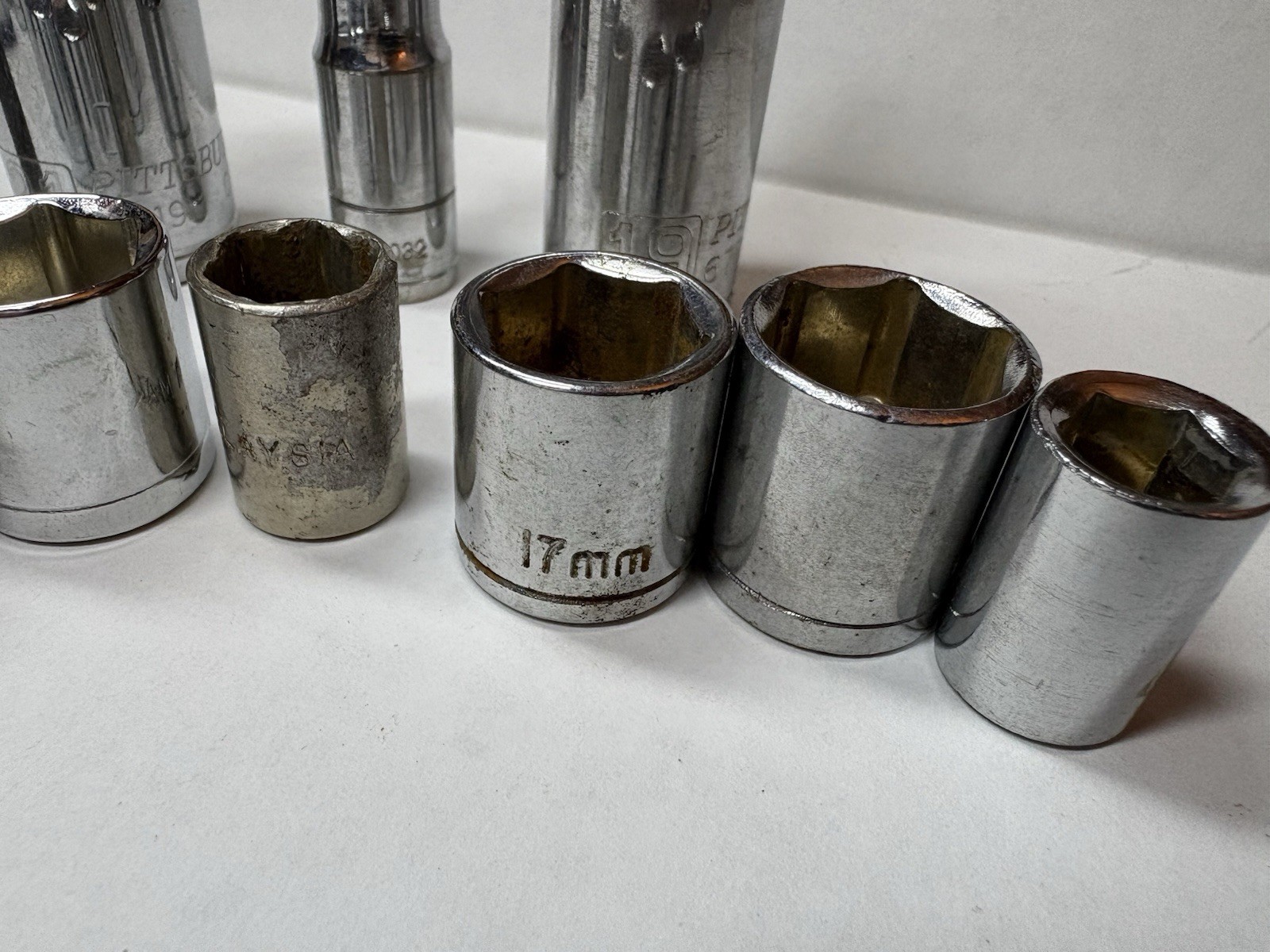 Mixed Lot SAE & Metric 6 & 12 Pt Sockets 3/8” Drive Mix Brand SK Allen Pittsburg