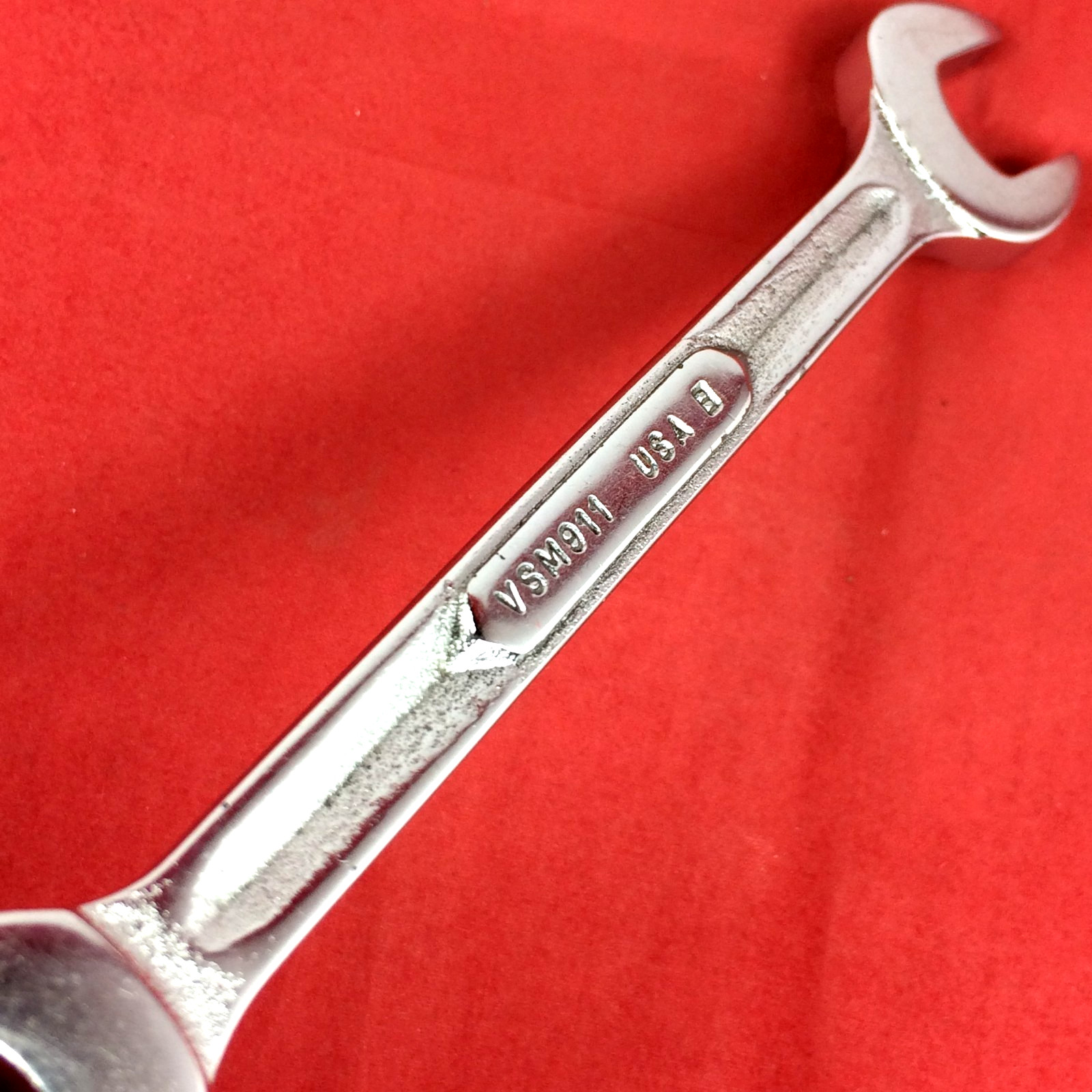 1968 Snap-on 9mm x 11mm VSM911 Metric Open-end Wrench Underline
