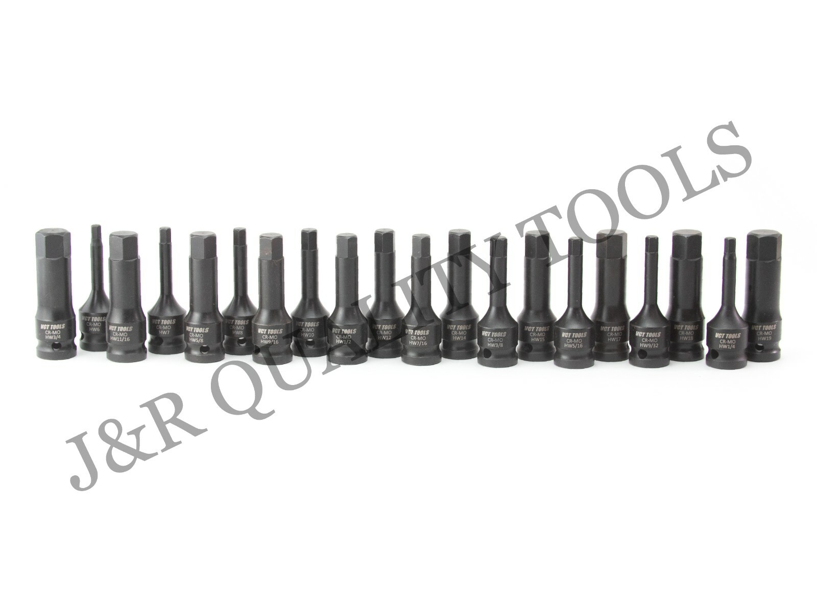 20 Pc 1/2″ Drive SAE & Metric Master Impact Hex Driver Set VCT Brand New!
