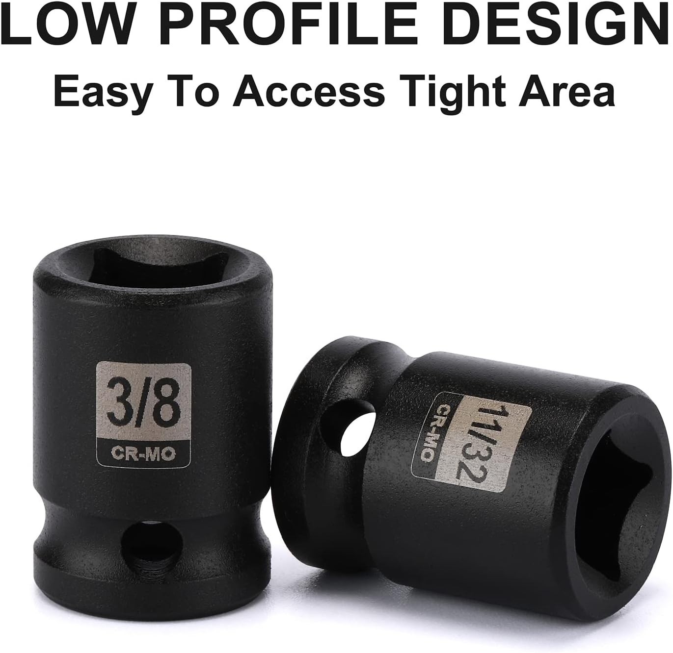 3/8″ Drive 11Pc SAE Pipe Plug Impact Socket Set Tapered Male Female Square Drive