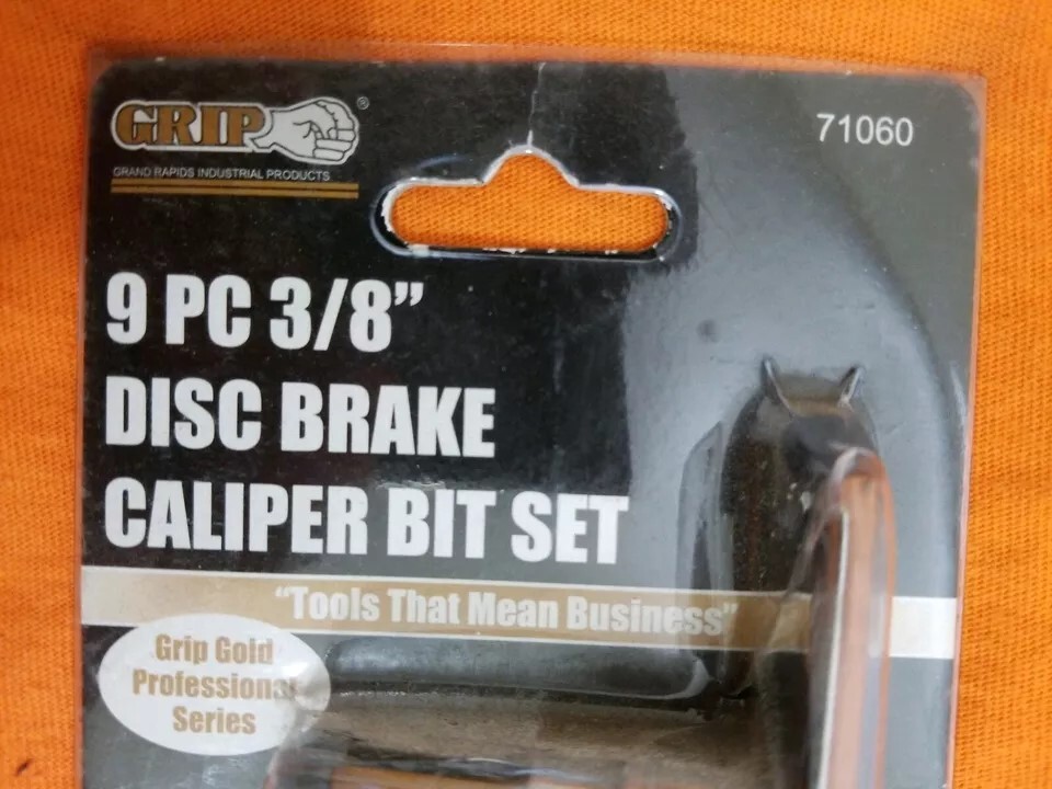 BRAND NEW # 71060 GRIP 9 PC 3/8″ DRIVE DISC BRAKE CALIPER BIT SET ** (FVS031096)
