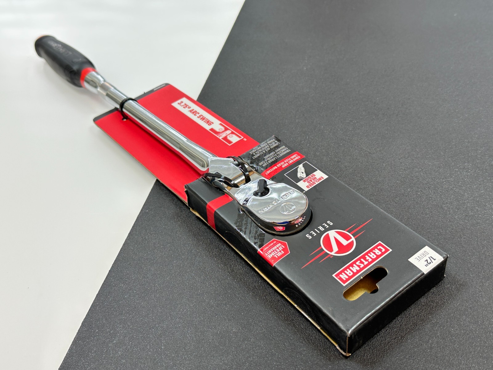 NEW Craftsman V-Series 1/2″ Drive Flex Head Comfort Grip Ratchet, CMMT86336V