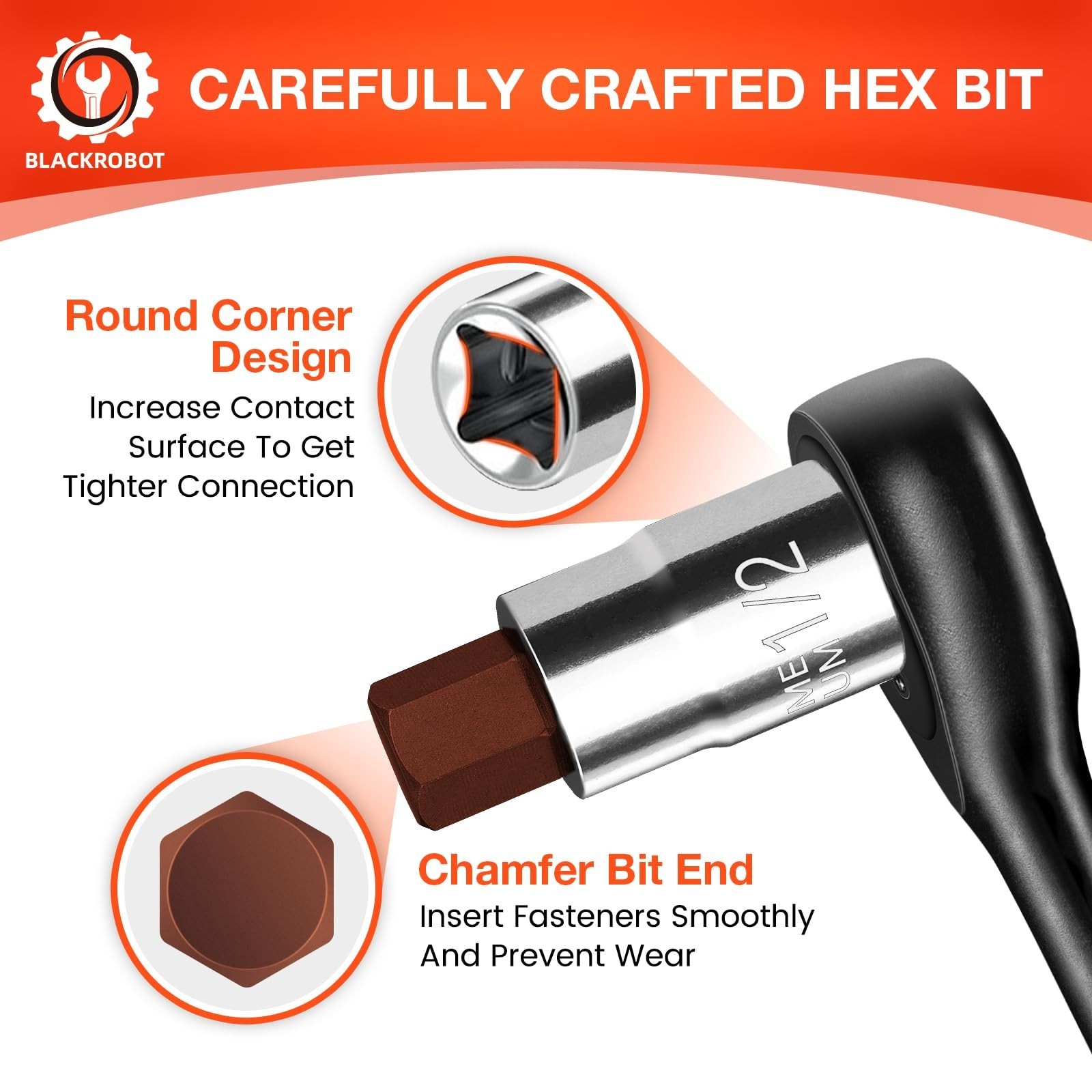 1/2″ Hex Bit Socket – 1/2″ Drive Allen Key Socket, SAE, Polished S2 Steel, Repai