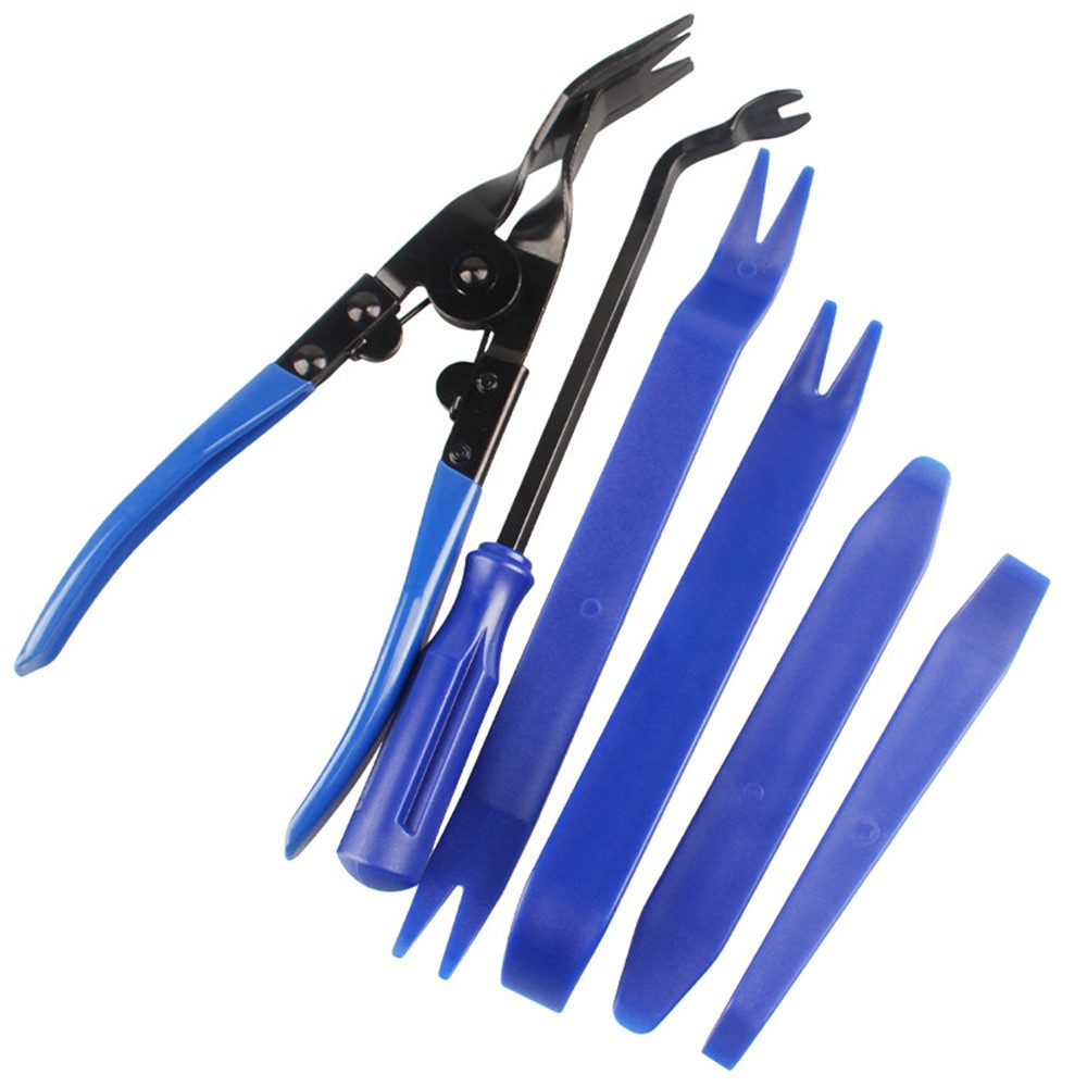 6Pcs Car Trim Removal Tool Set Hand Tools Pry Bar Panel Door Interior Clip Kit