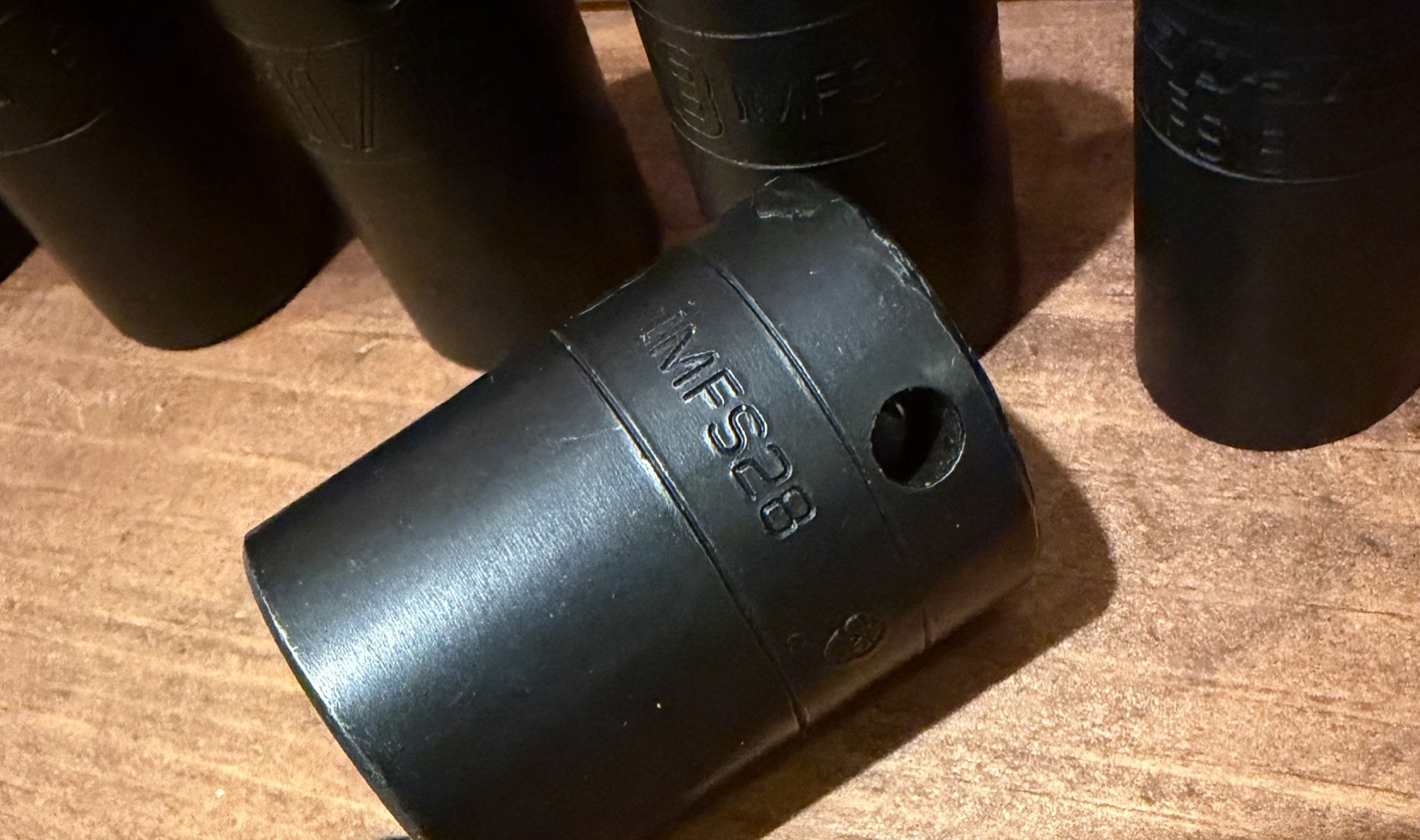 Snap on 3/8” Drive 10Pc 6pt SAE Semi Deep Impact Socket Set 5/16-7/8”, 210IMFSYA