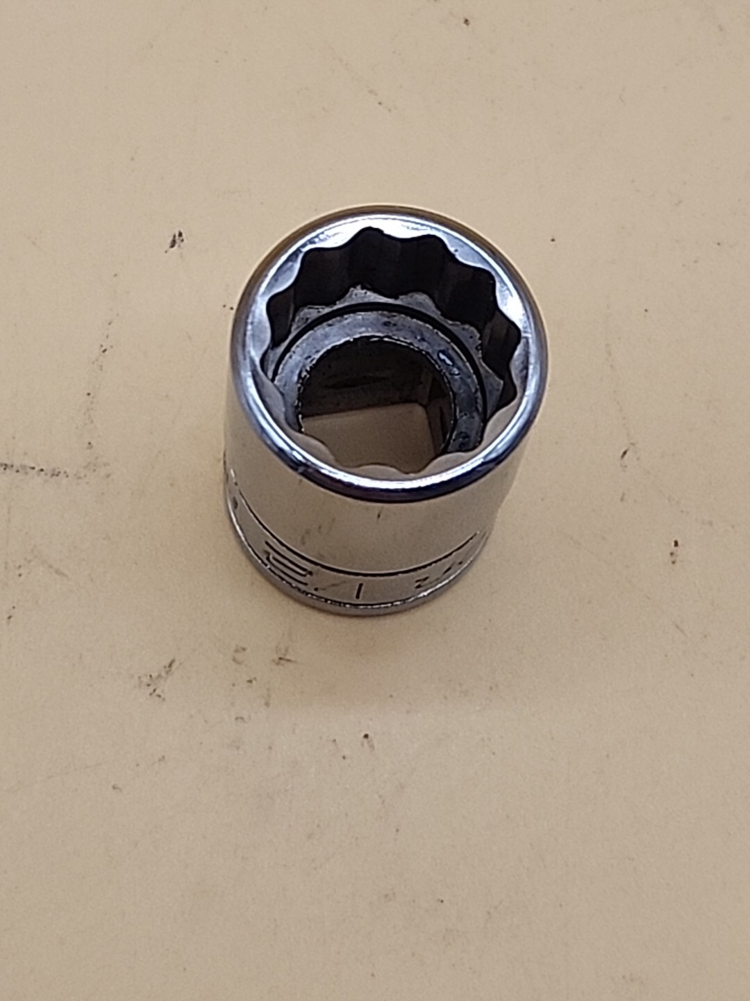 Snap-on Tools F161 3/8″ Drive 1/2″ SAE Shallow 12 Point Chrome Socket USA