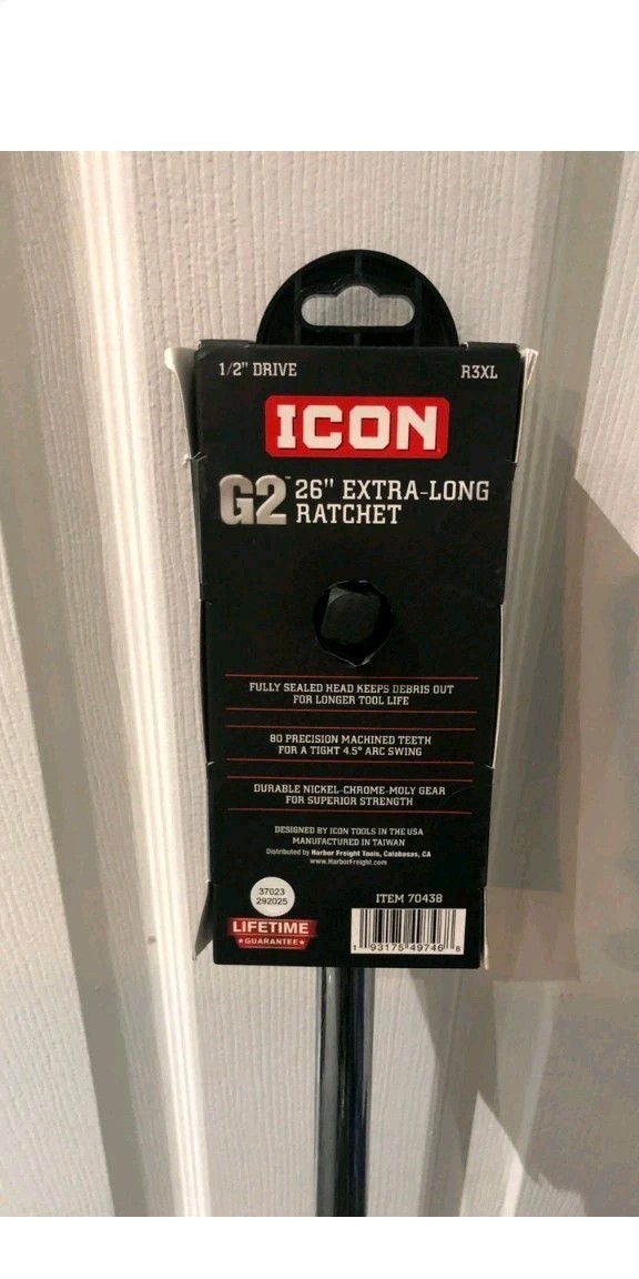 New ICON G2 Series 80 tooth R3XL 1/2 Ratchet Extra Long Handle 26 Inches Long