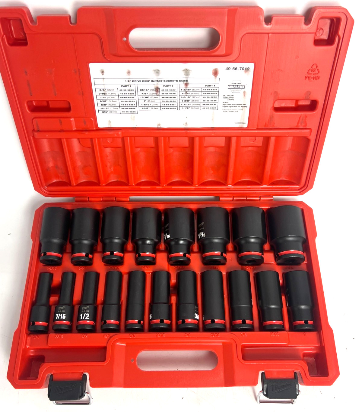 [Open-Box] (49-66-7012) Milwaukee 19PC SHOCKWAVE Impact Duty Socket Adapter Set