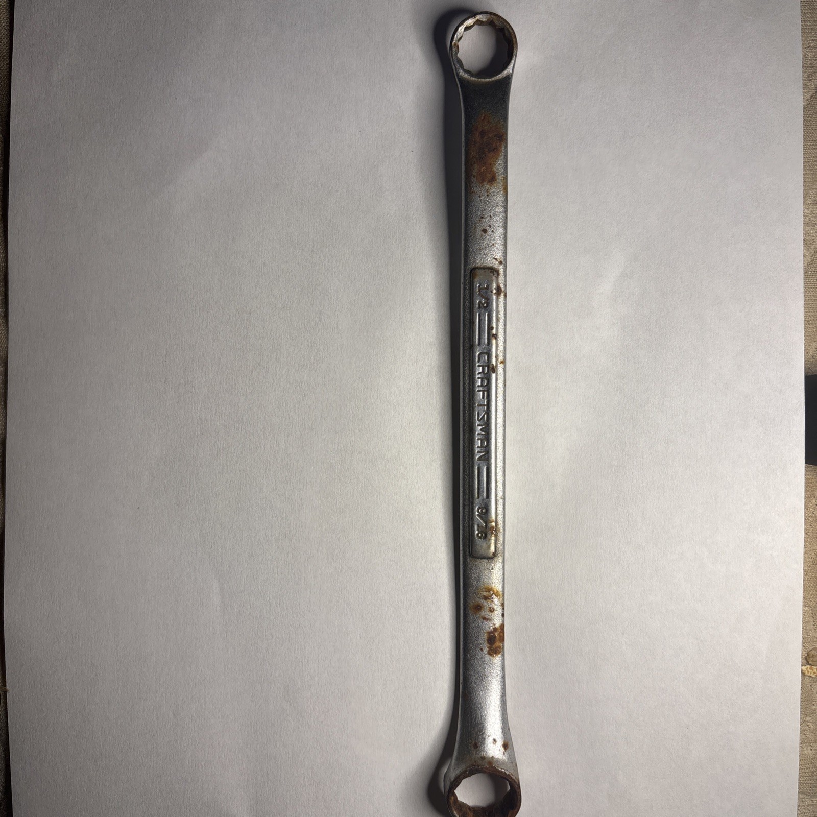 Craftsman USA =V= Series 1/2″ X 9/16″ Offset Box End Wrench – 8.5 inches