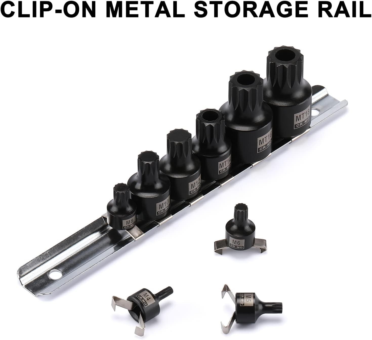 9PCS 1/4″, 3/8″, 1/2″ Drive Low Profile Triple Square Bit Socket Set, Tamper-Pr