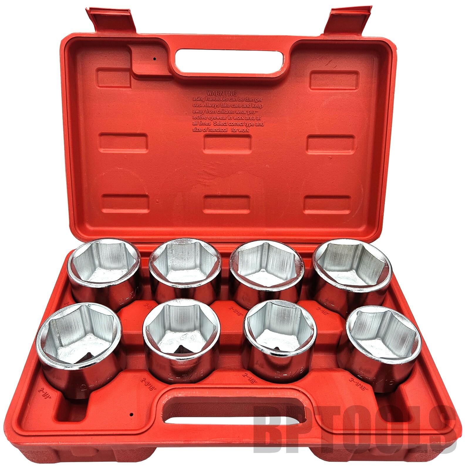 9pc 3/4″ Drive Add On Socket Set 6 Point Chrome Plated 2-1/16″ to 2-1/2″