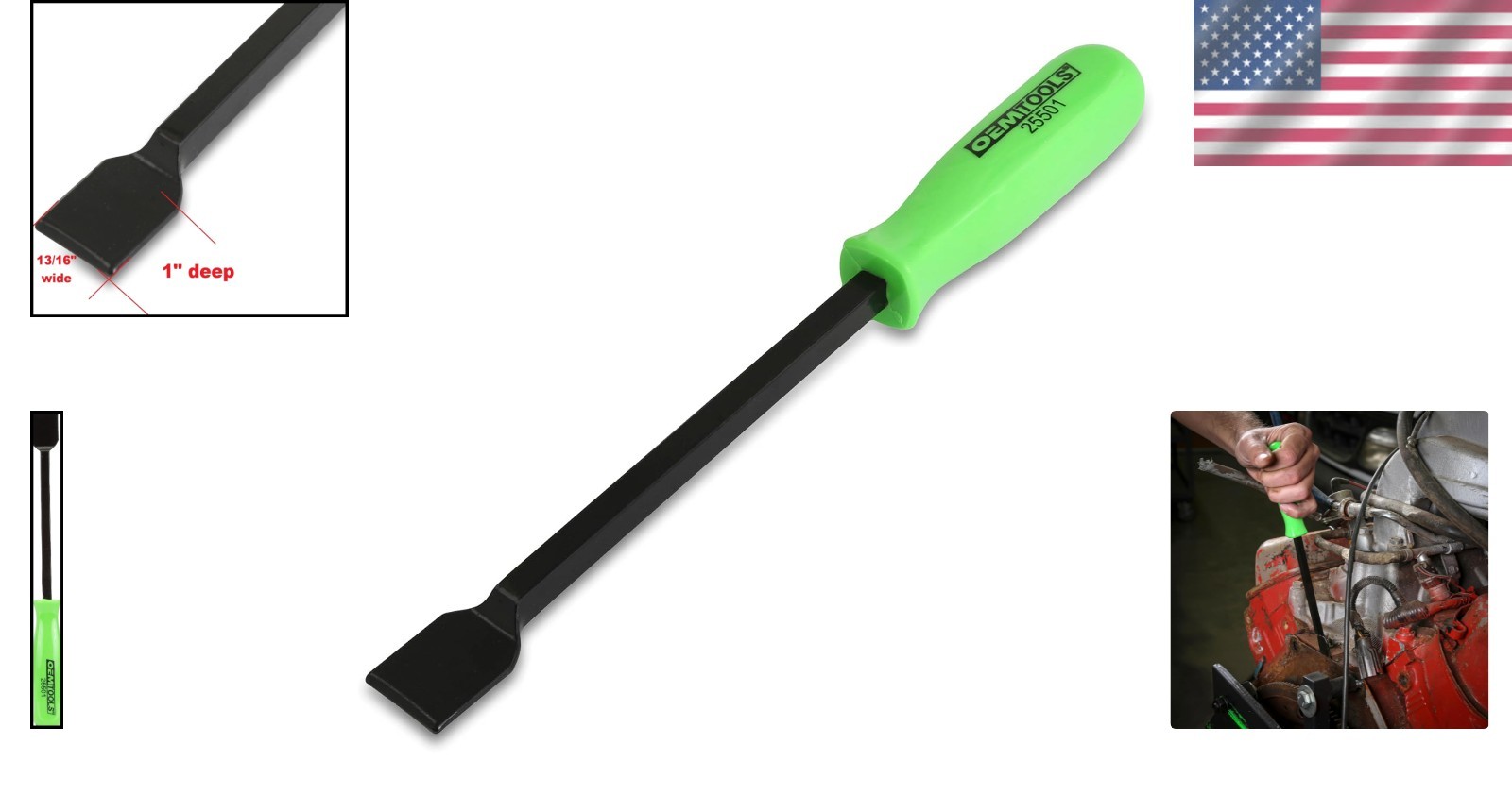 Ergonomic 10.5″ Automotive Gasket Scraper – Heat-Treated Steel for Durability