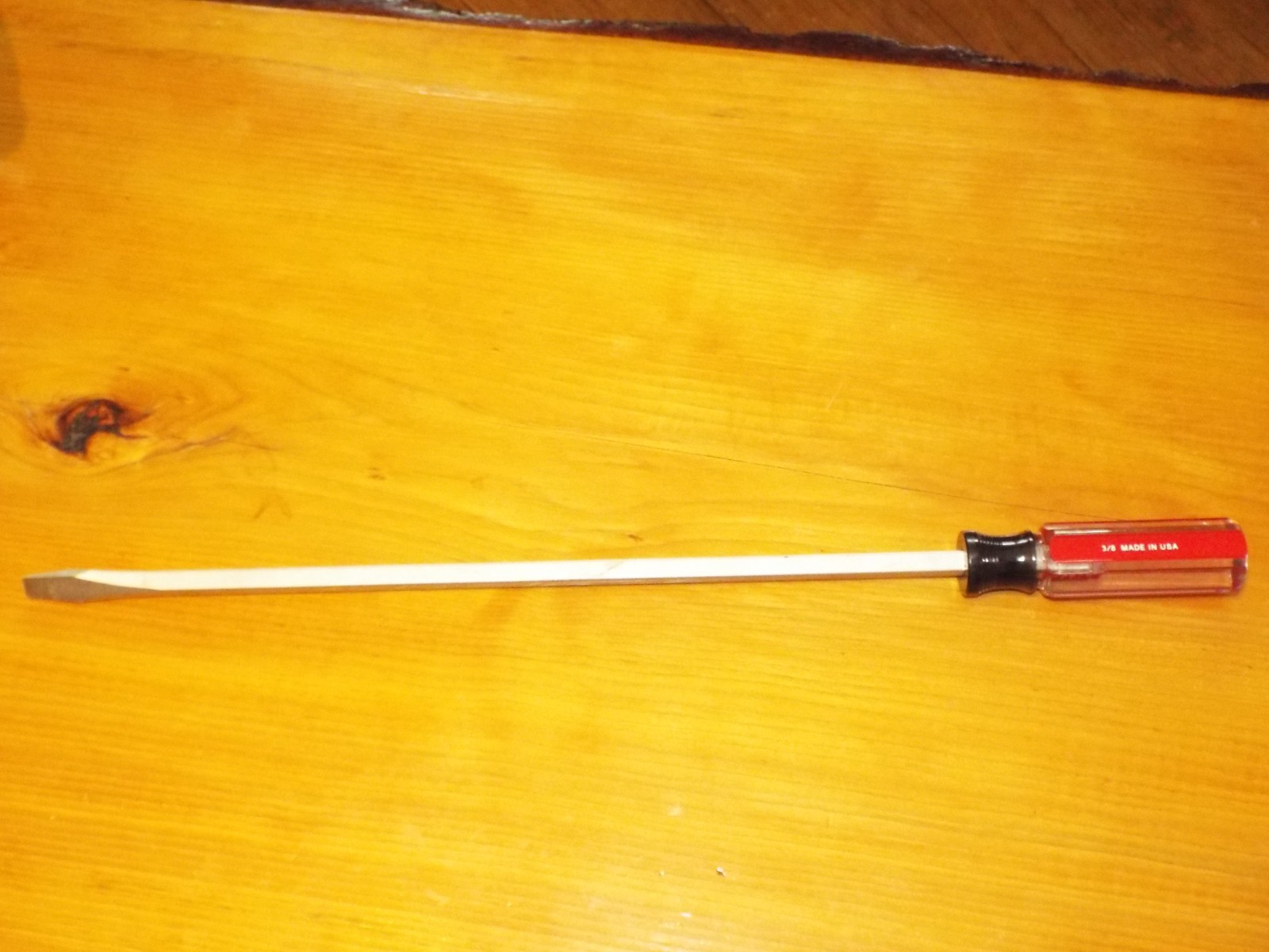 Husky 3/8 in. x 16 in. Square Shaft 538-215 Standard Slotted Screwdriver USA