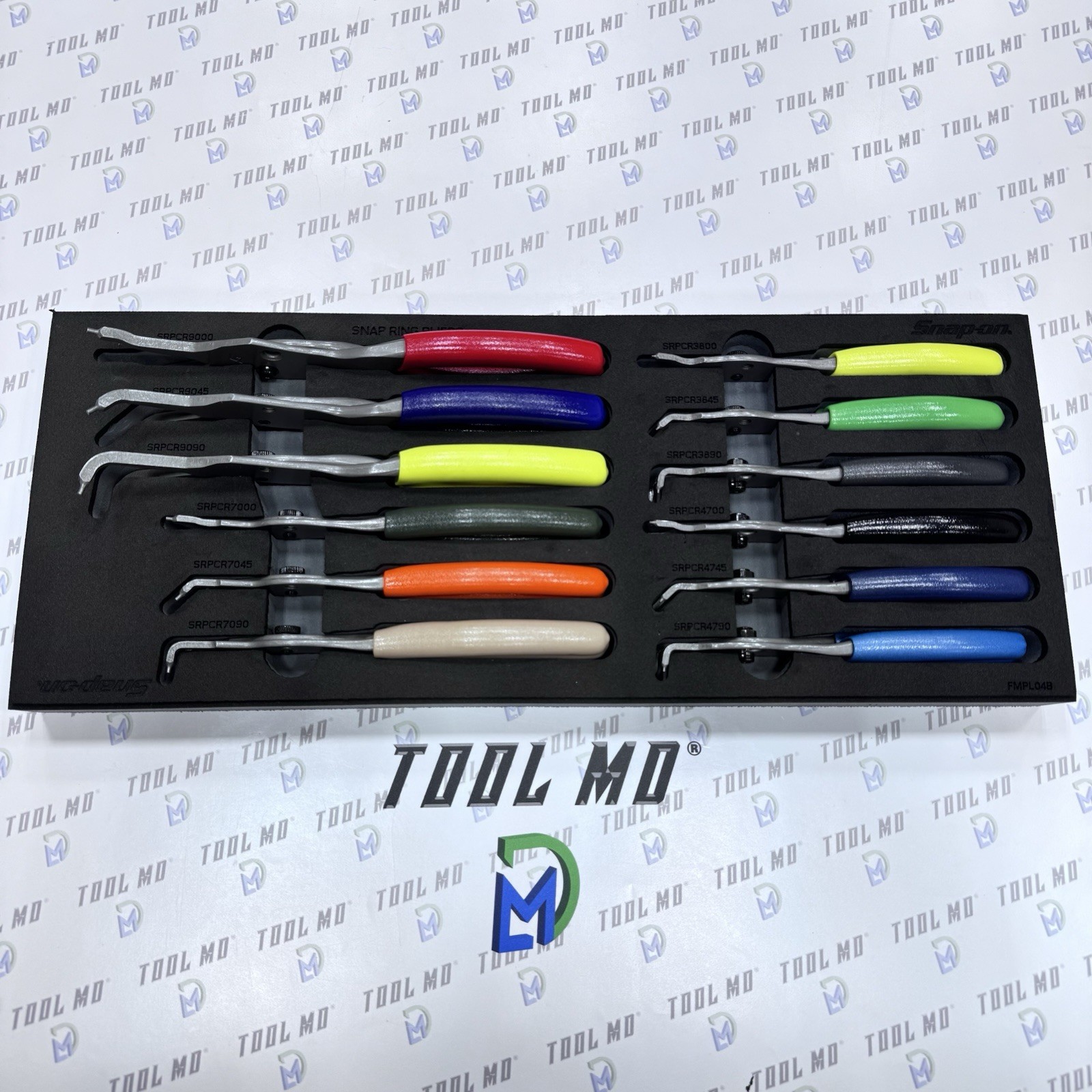 Snap-on Tools USA Multi-Color Snap Ring Plier Set w/GREY Organizer SRPCR1200DTFG