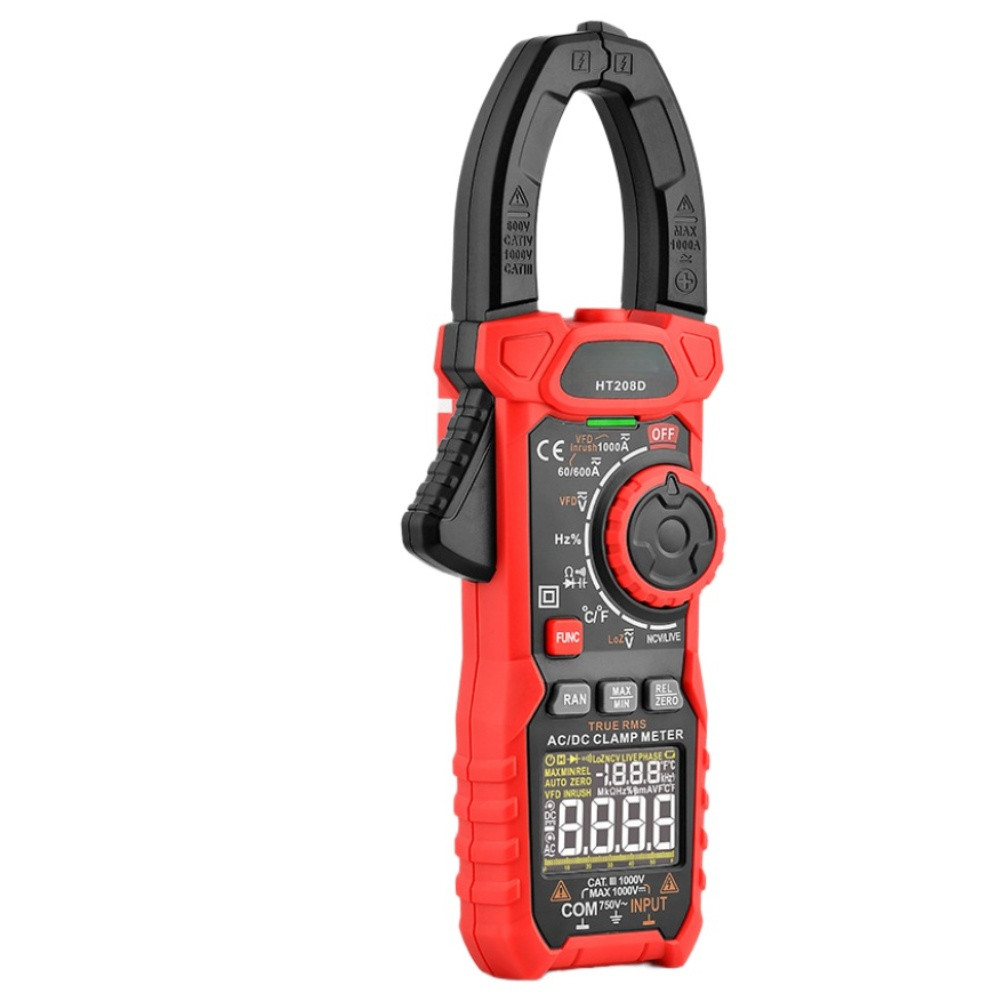 HT208A HT208D 6000 Count True RMS Digital Clamp Meter AC DC Capacitance Tester
