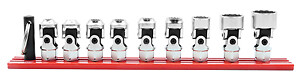 VIM TOOLS DDSUJ400 7 Piece SAE 12 Point Dual Drive Nano Universal Socket Set