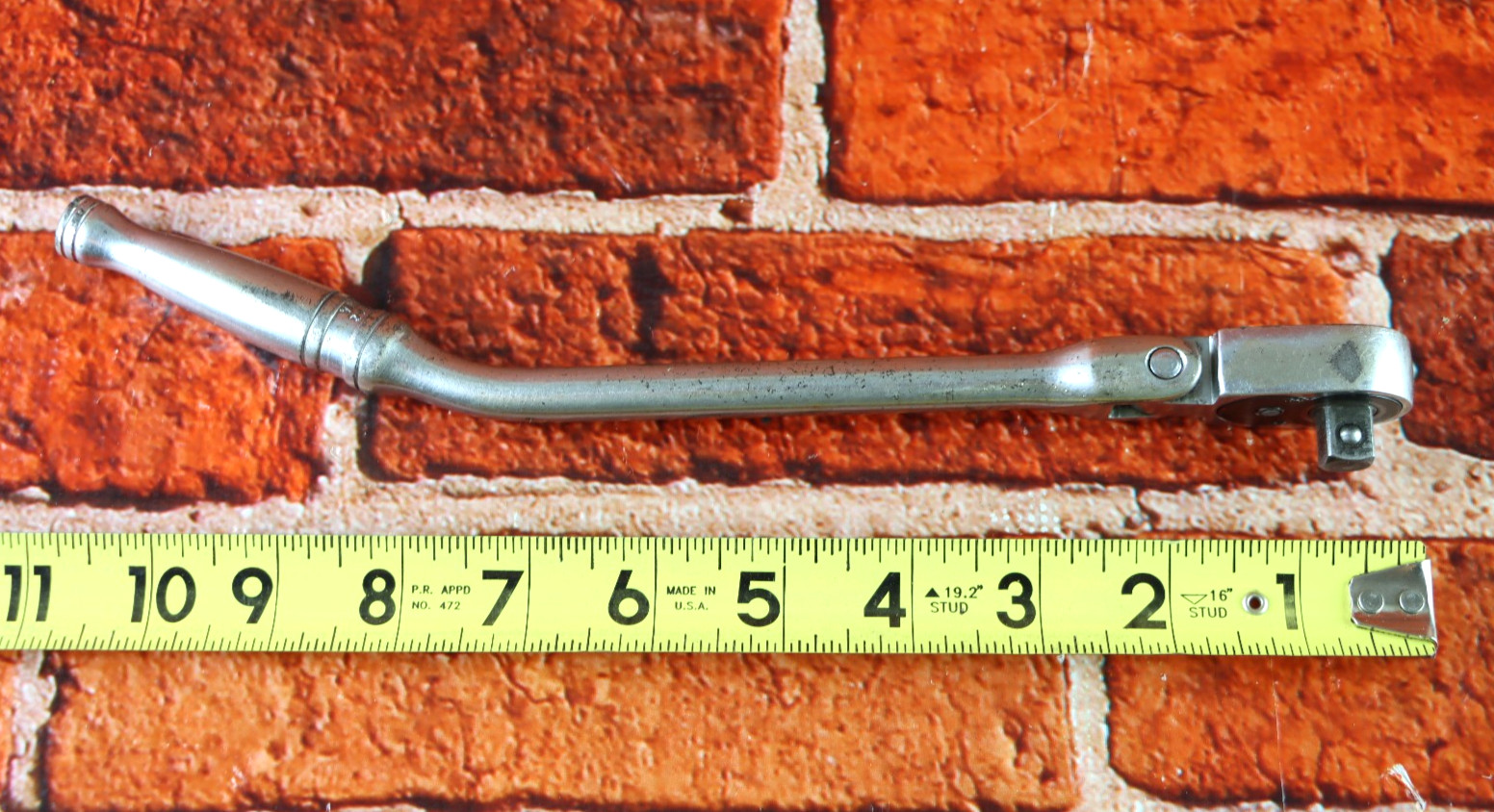 Snap-On Tools USA F712 3/8″ Drive Chrome Bent Handle Flex Head Ratchet