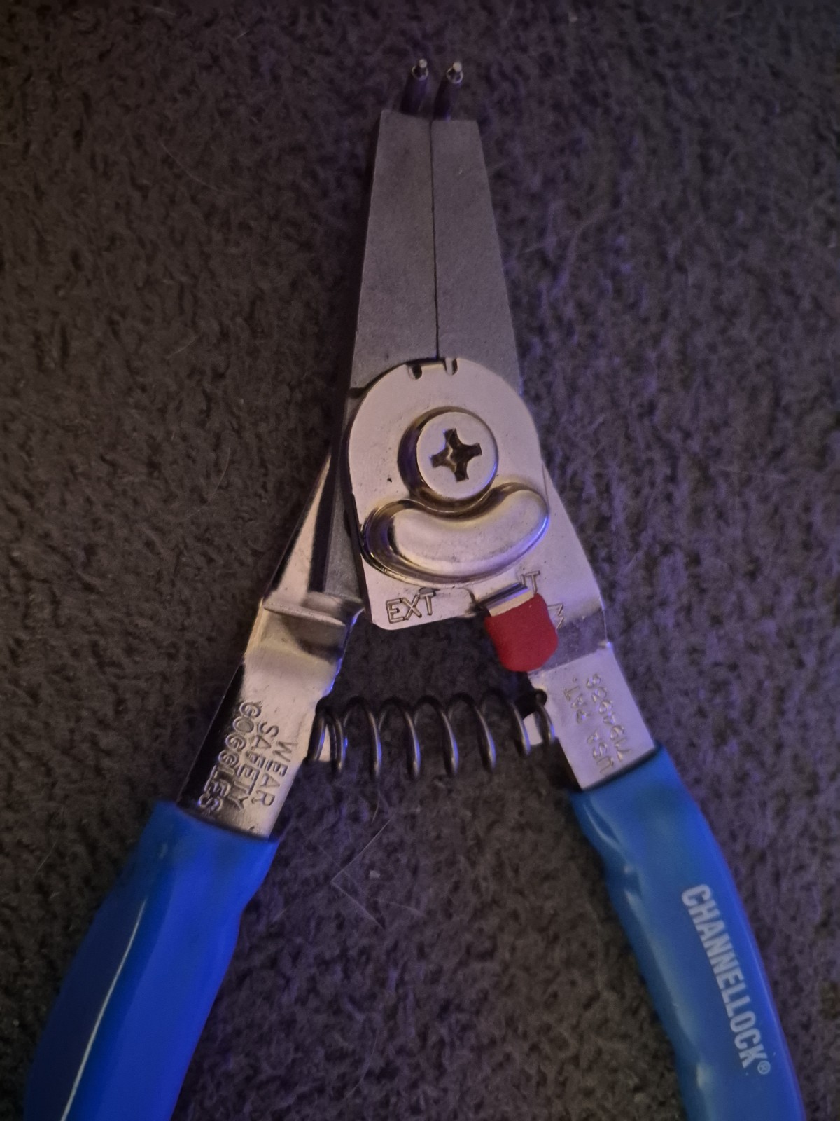 CHANNELLOCK 8″ CONVERTIBLE RETAINING RING PLIERS USA – 927 (A)