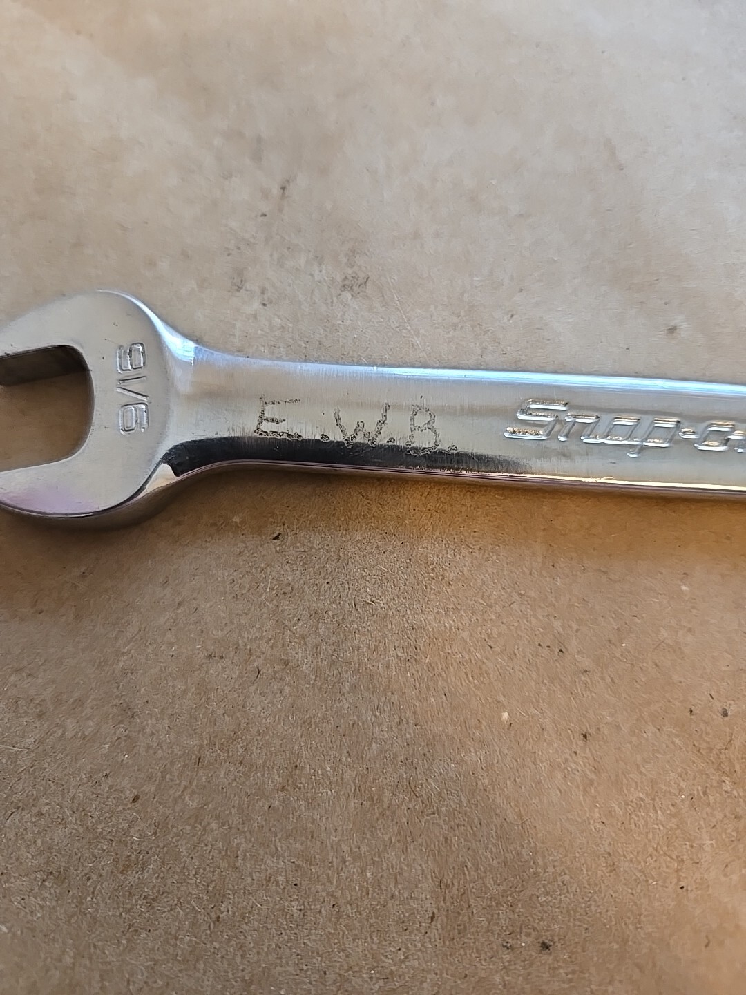 Snap On 9/16″ 12PT SAE Short Chrome Combination Wrench OEX180
