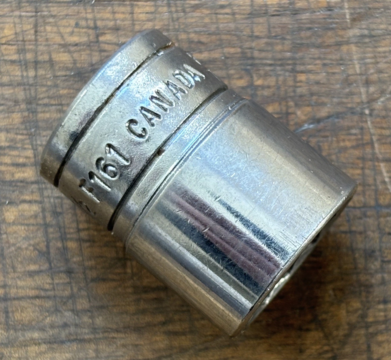 Snap-on. F161 – 1/2” AF – 3/8 Drive Shallow Socket – 12pt . Made in Canada