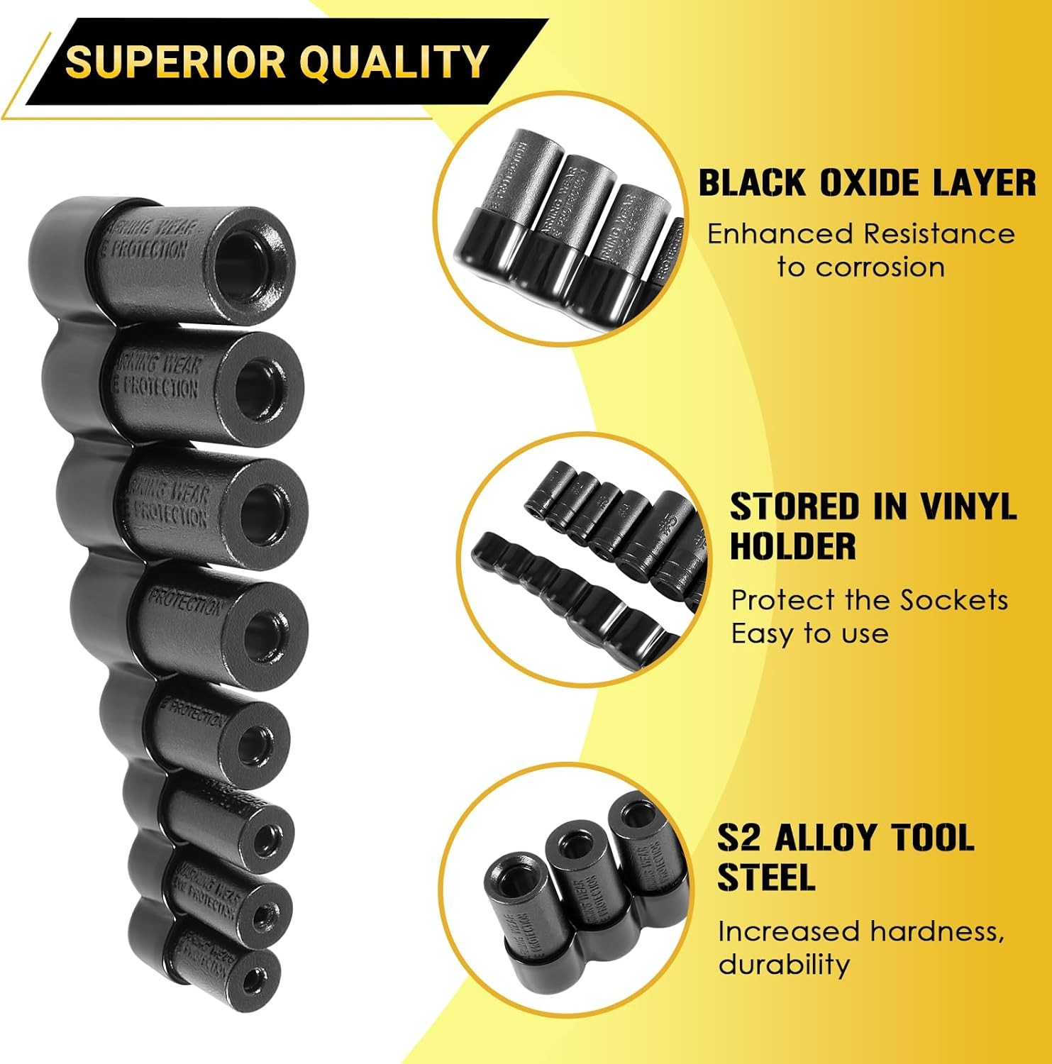 70500 Tap Socket Adapter Set Fit for All MCTI Taps Thru 1/2” & 1/8″ NPT Taps