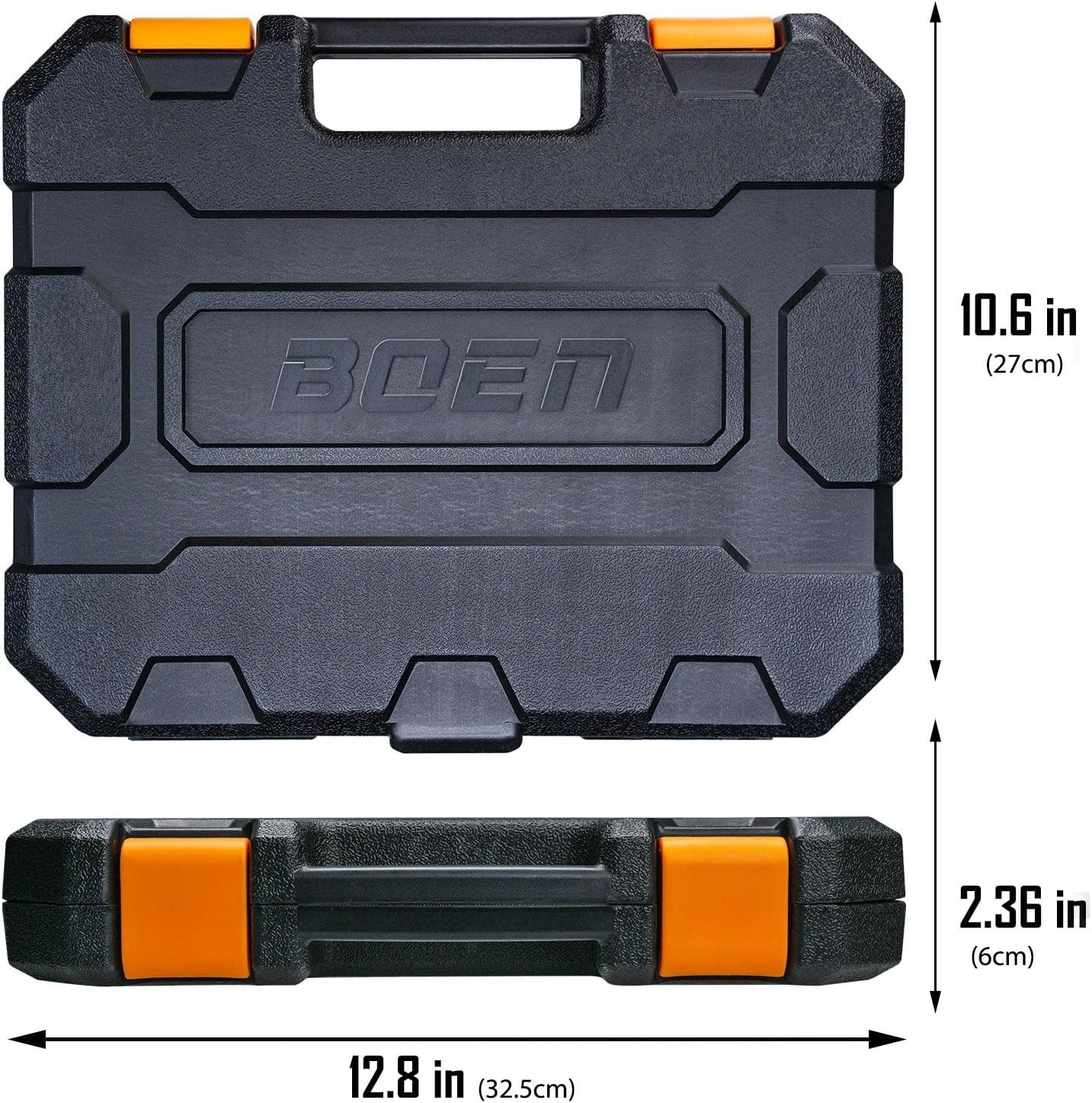 20-Piece Metric Deep Impact Socket Set, Cr-V Steel 10-24mm