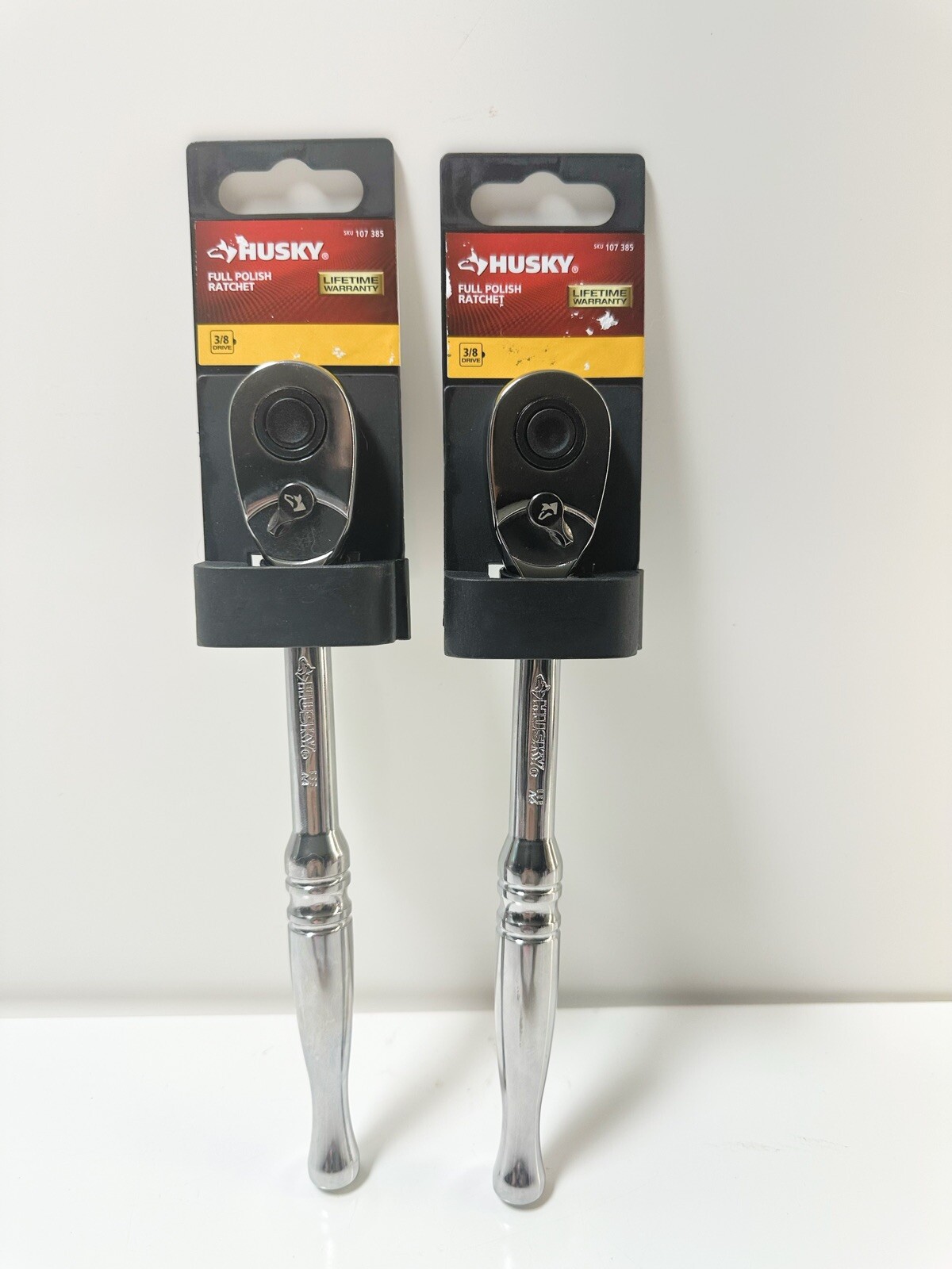 (Lot Of 2) Husky 107 385 3/8″ Drive Full Polish Quick Release Ratchet