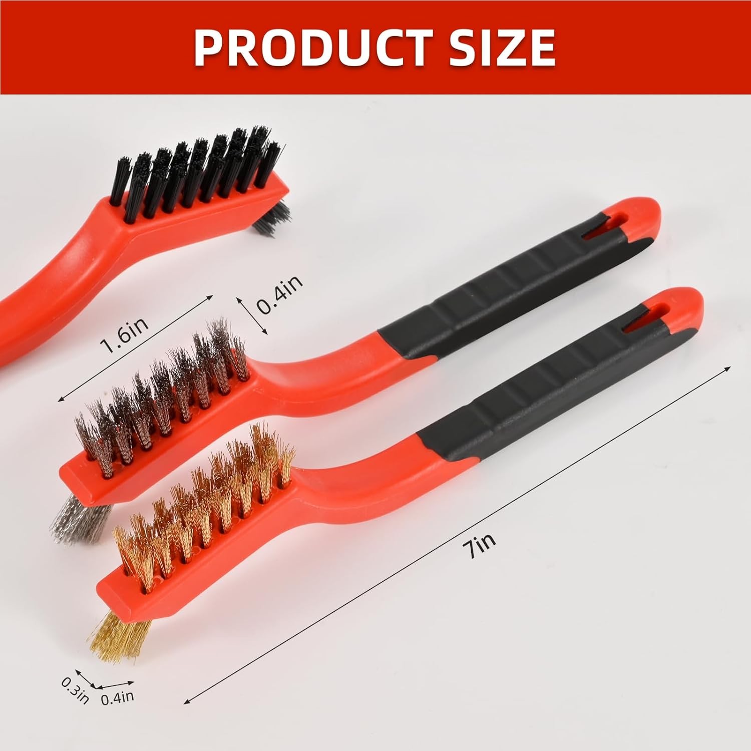 3pcs Wire Brushes for Cleaning Rust, Upgrade Brush Set -…