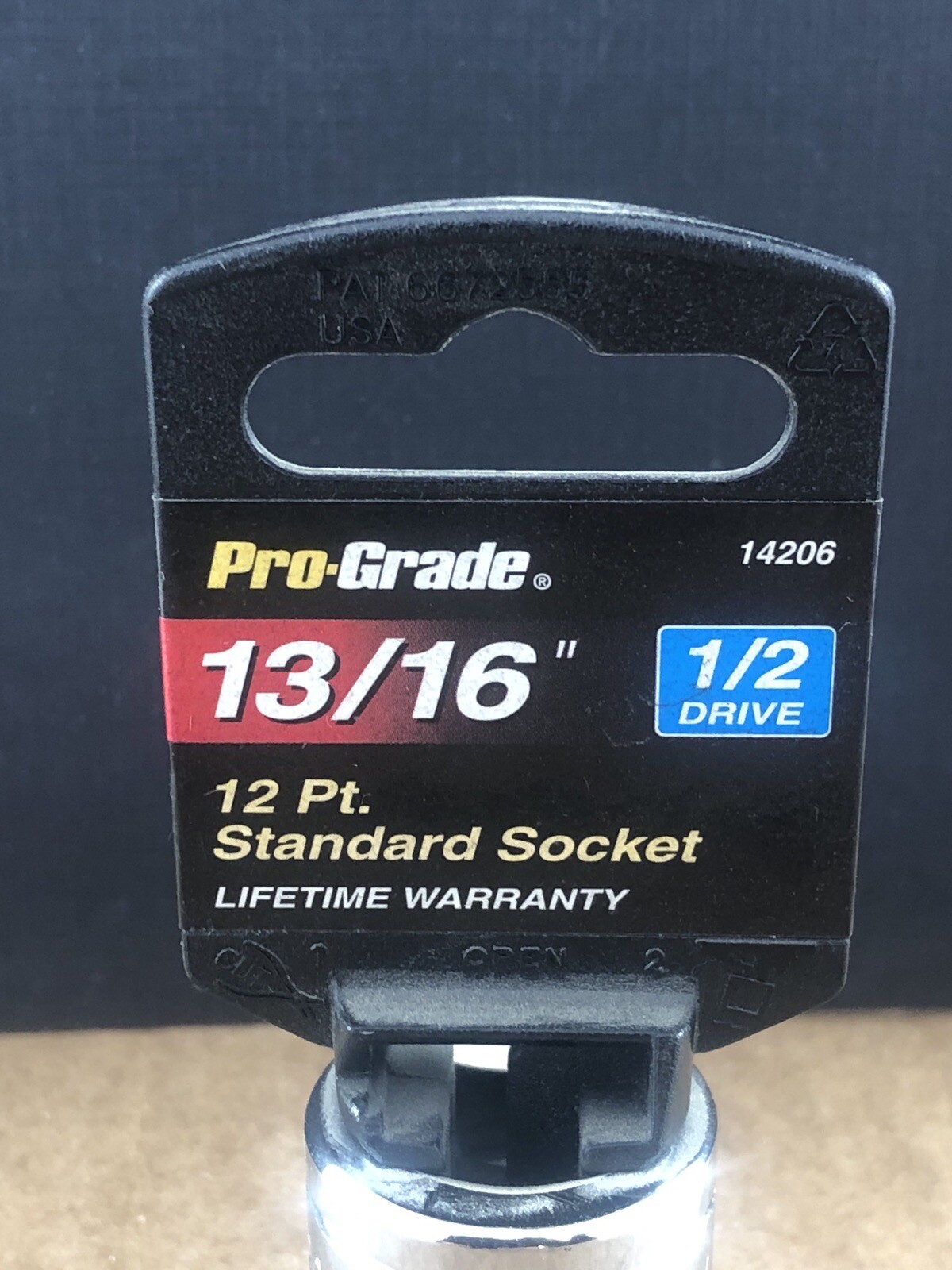 Pro Grade 13/16” 1/2” Drive, 12 Pt, 14206 Socket, COMBINED SHIP $1 PER MULT