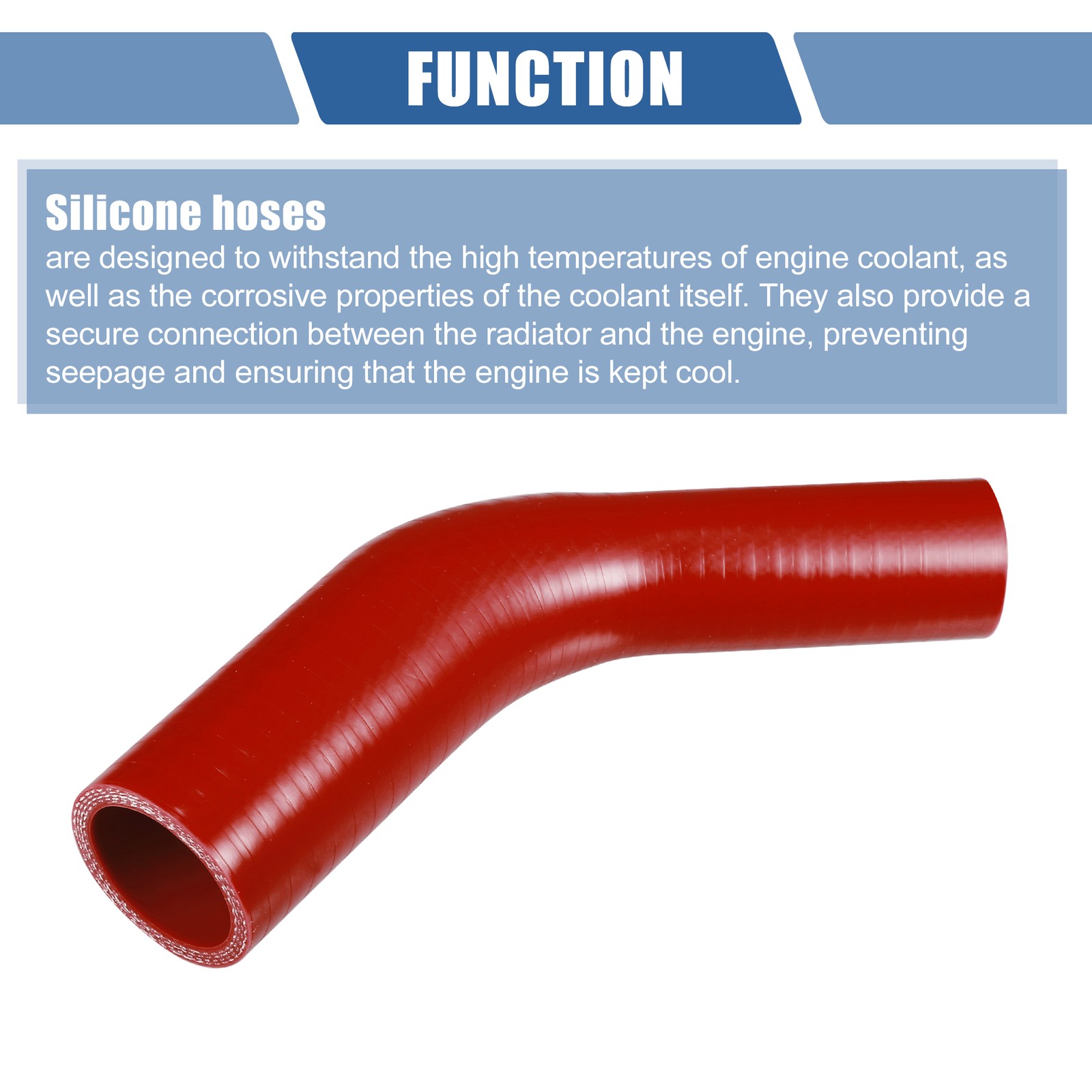 Red Silicone Hose 25-35mm 0.98″-1.38″ ID 102mm 4.02″ 45 Degree Long