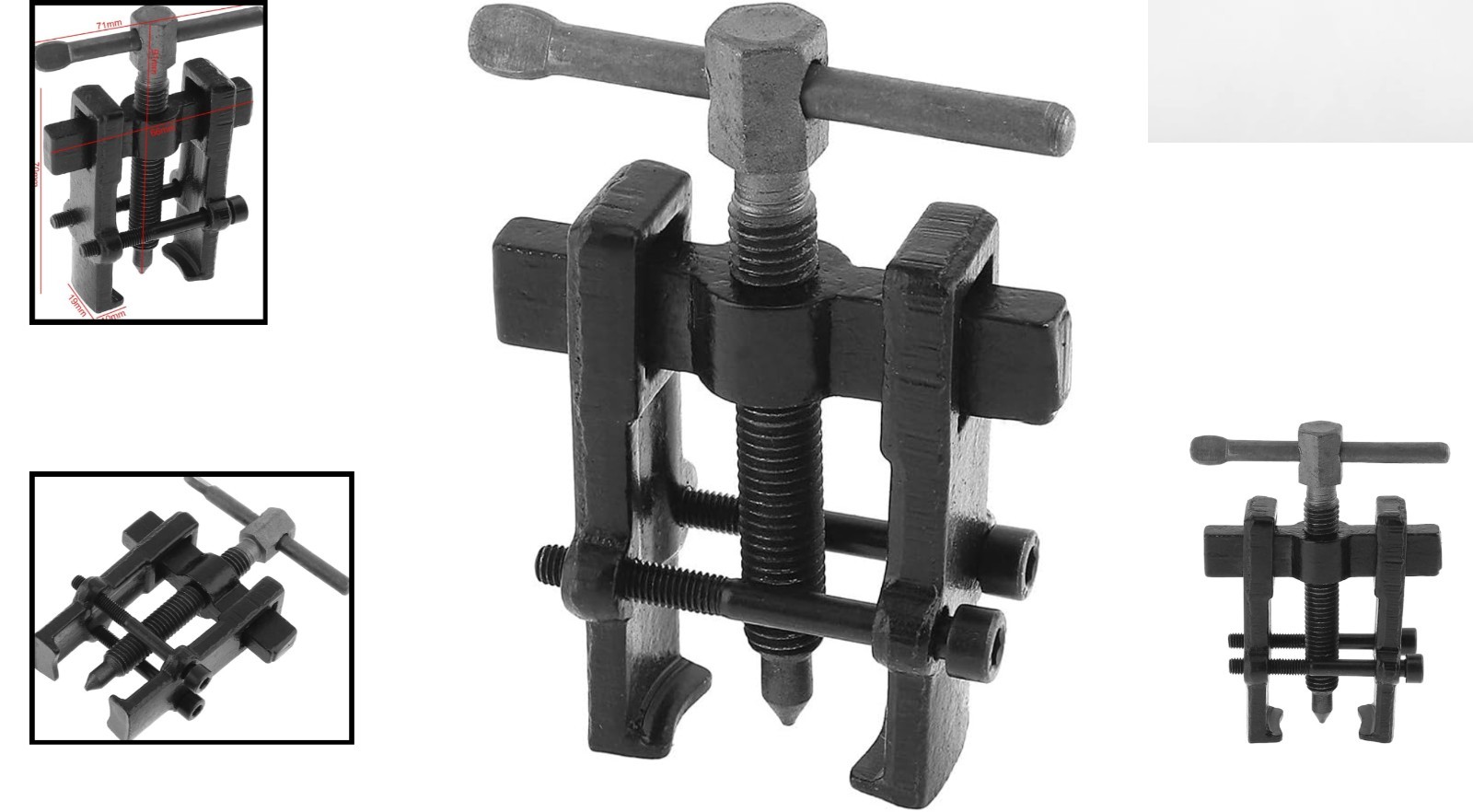 High-Strength 2 Inch Chromium Vanadium Steel Two Claw Puller for Auto Repairs