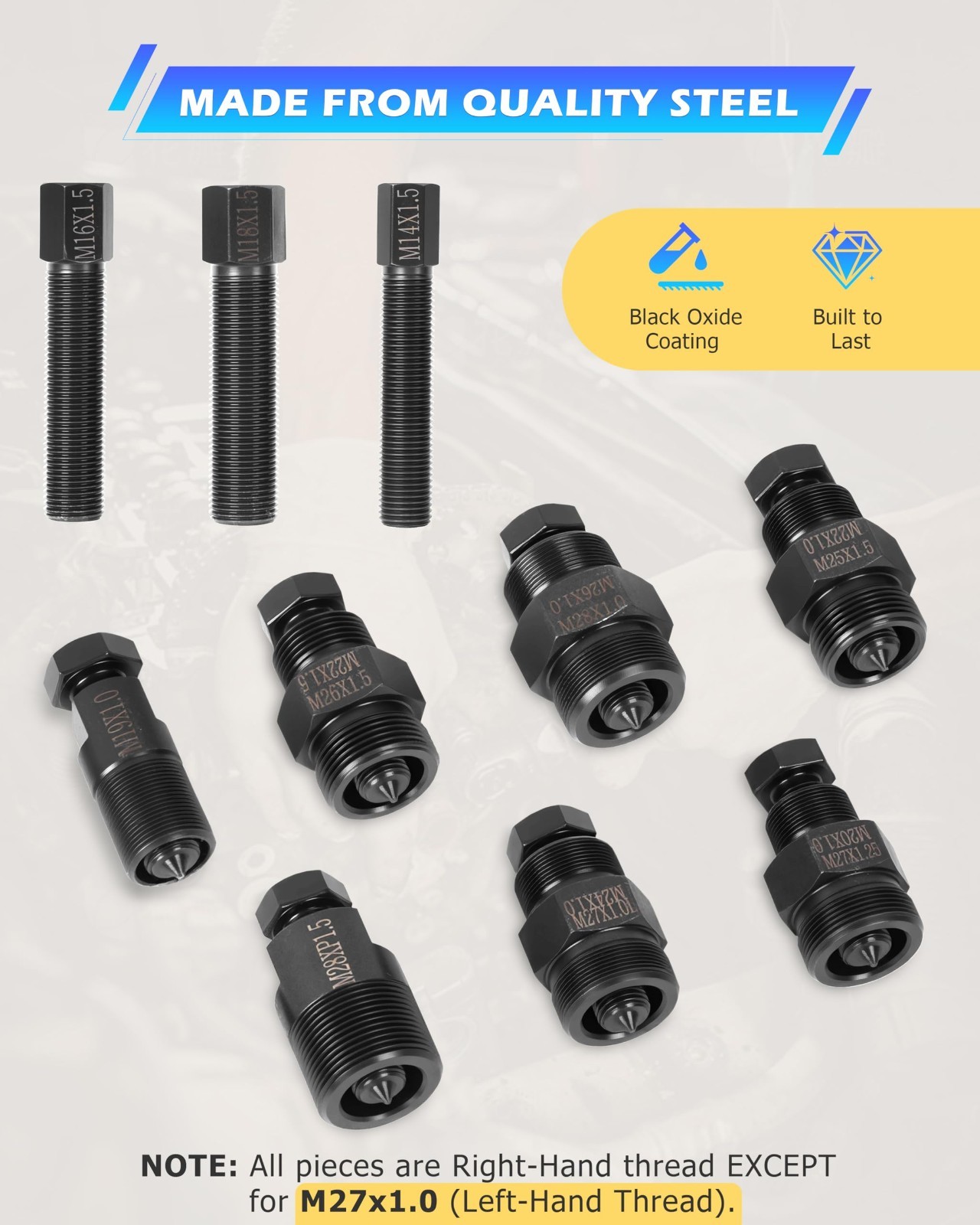 Motorcycle Flywheel Puller Set – 10 Sizes for Small Engines, Scooters, ATVs, Dir