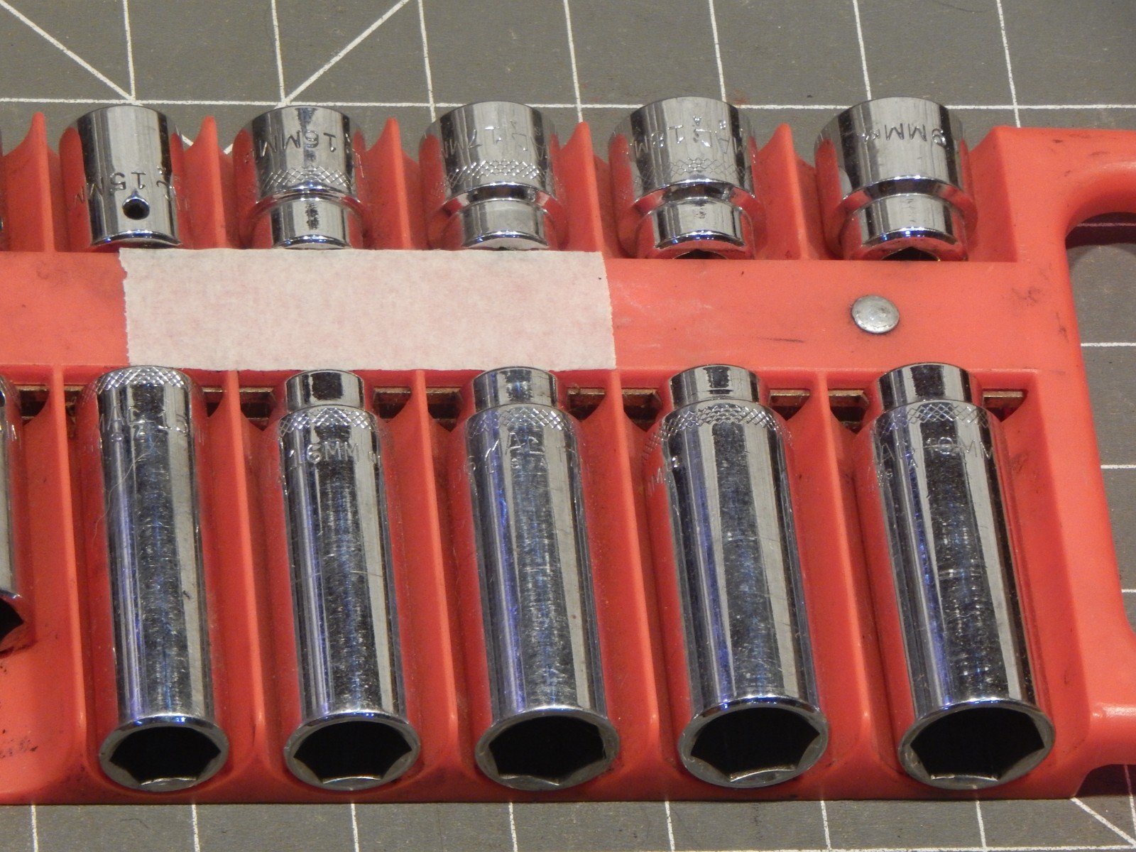 READ Mac Metric 28Pc 3/8 Drive Deep Shallow Socket Set 6MM 19MM Dr Mag Tray 14Pc