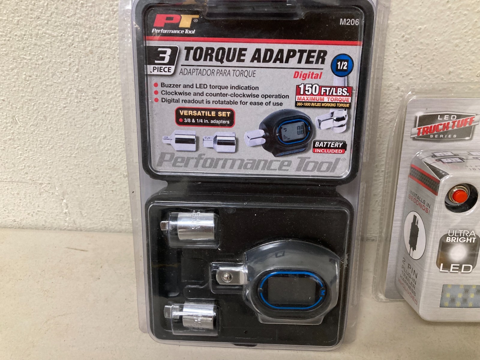 Lot Performance Tool M206 Digital Torque Adapter + Truck Bed LED Light Kit