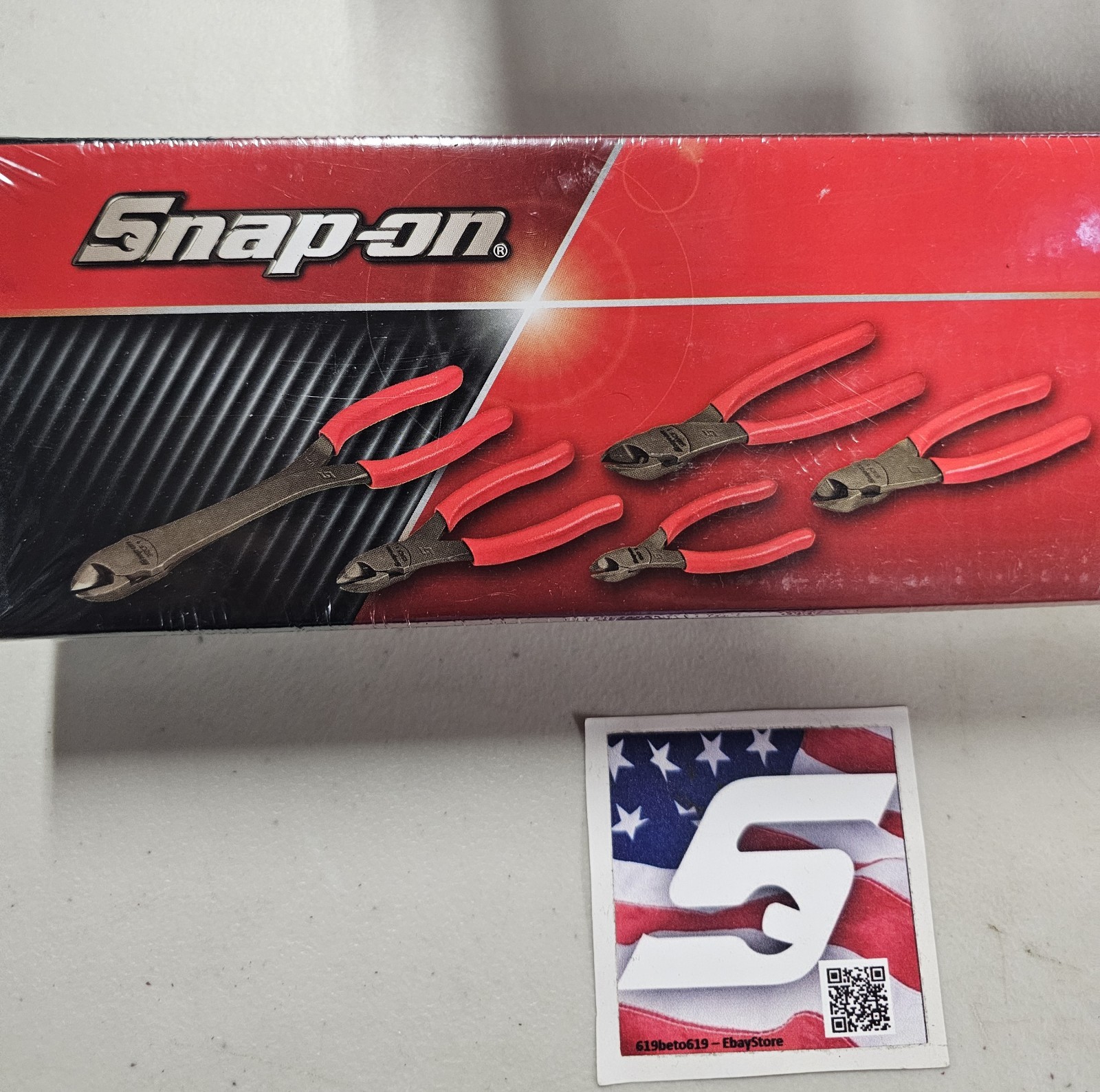 Snap On Tools NEW CUTTER5 5 Piece RED Soft Grip Diagonal Cutter Plier Set USA