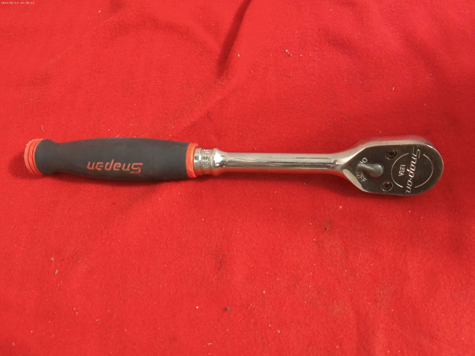 Snap On Tools Ratchet SH936A 1/2” Drive Red/Black Soft Grip Handle