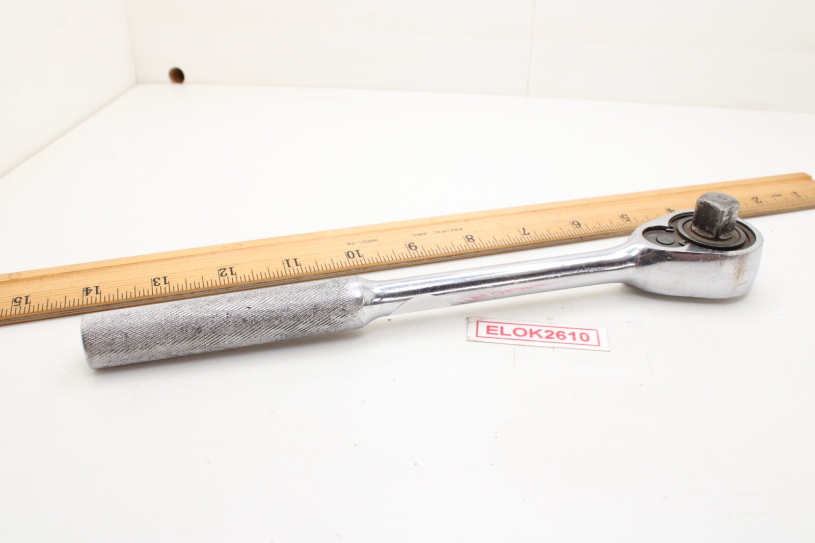 Herbrand S-7 1/2″ Drive 10″ Long Chrome Knurled Handle Ratchet USA