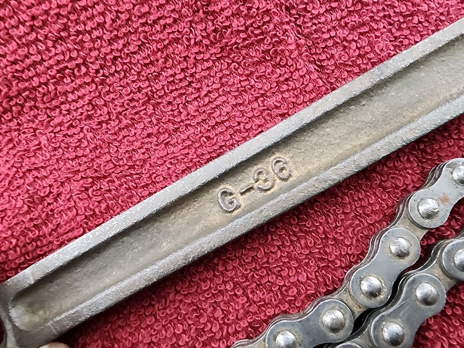 Vintage Ken-Tool Mfg. Co G-36 Chain Wrench 9” Body