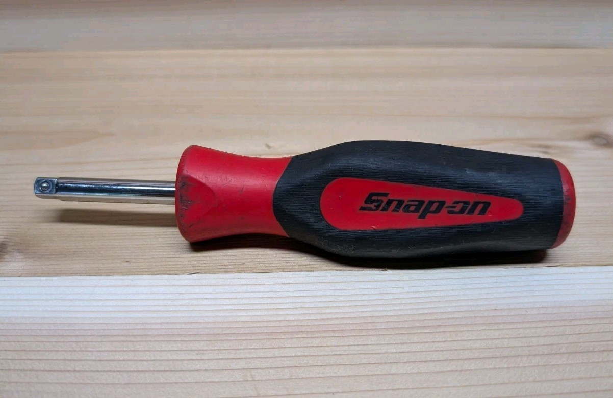 Snap On Tools 1/4″ Shank Driver SGT4B Soft Grip Red Black