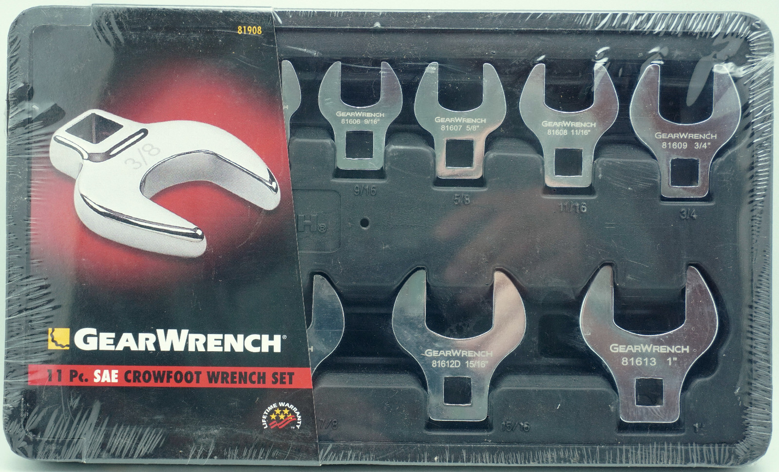 GearWrench 3/8″ Drive SAE Crowfoot Wrench Set 3/8″ to 1″ 81908