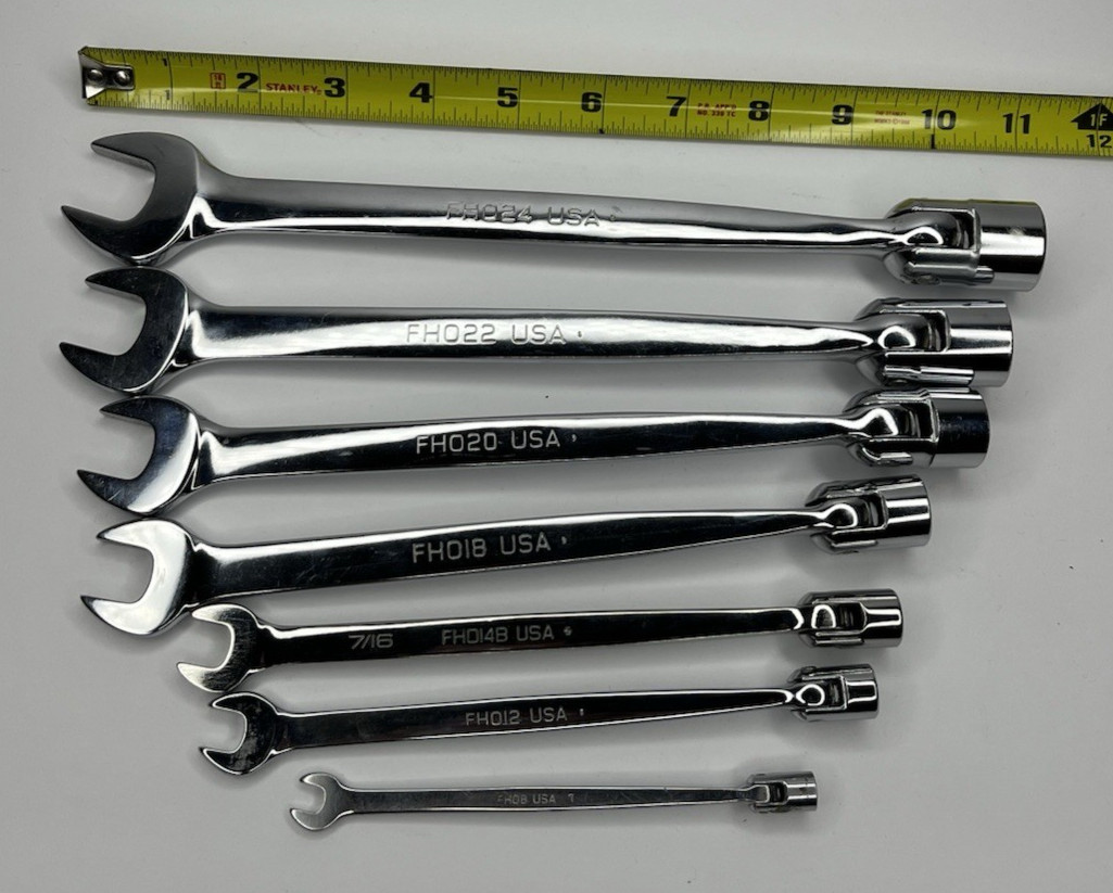 Snap on Tools SAE Socket End Wrench Set Polished Made in USA