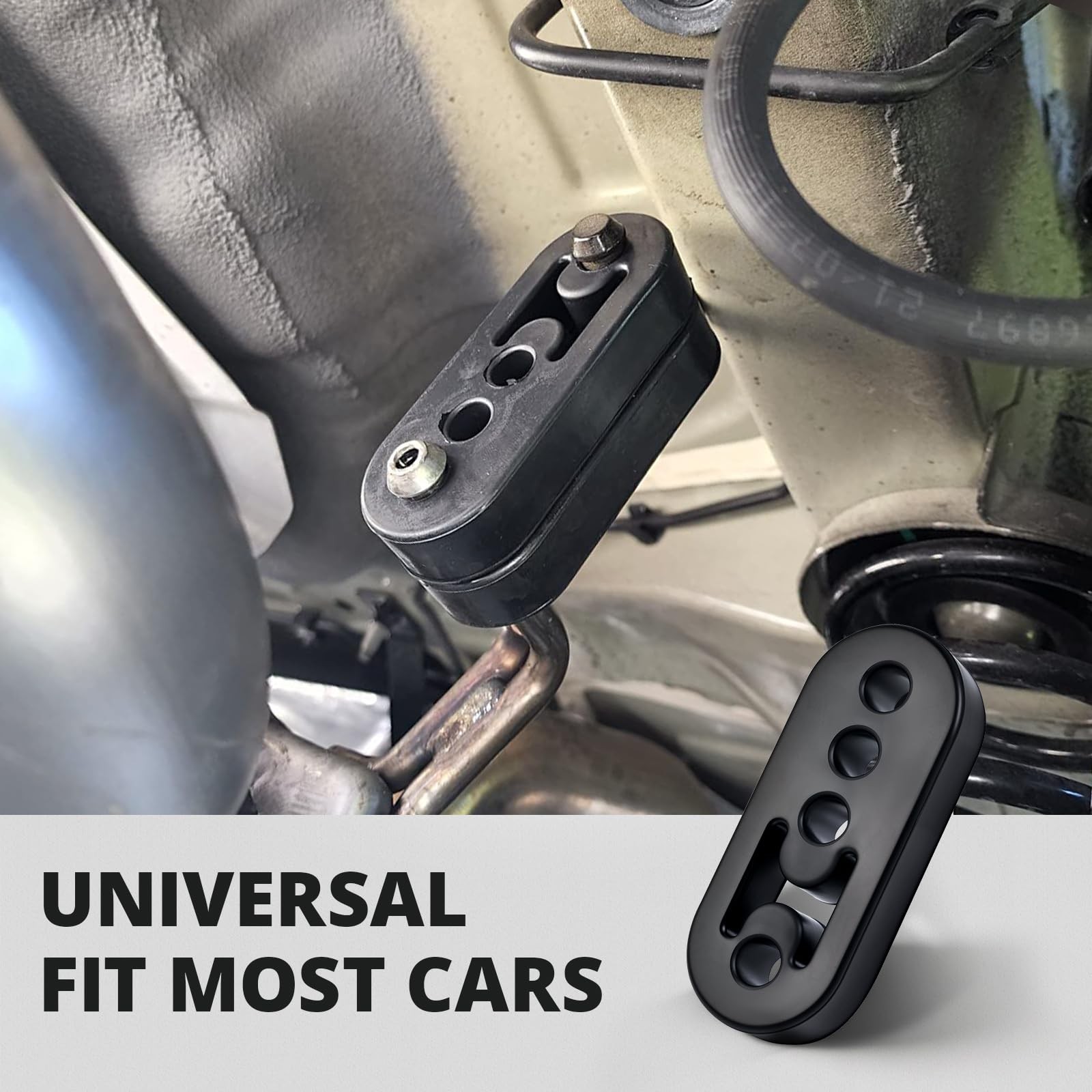 Exhaust Hanger Rubber Adjustable Insulator Bushing Mount 4 Holes Universal 4PCS